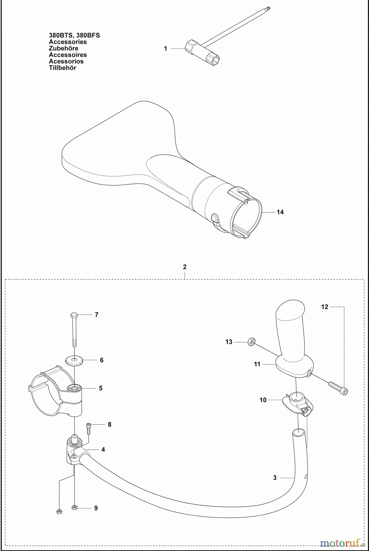 Husqvarna Bläser / Sauger / Häcksler / Mulchgeräte 380 BTS - Husqvarna Backpack Blower (2009-03 & After) Accessories