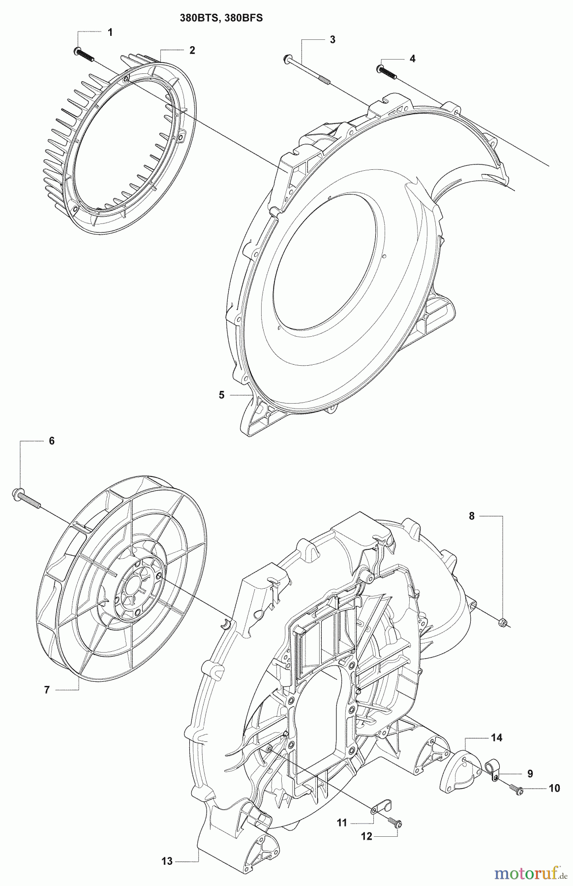 Husqvarna Bläser / Sauger / Häcksler / Mulchgeräte 380 BFS - Husqvarna Backpack Blower (2009-03 & After) Fan Housing / Impeller