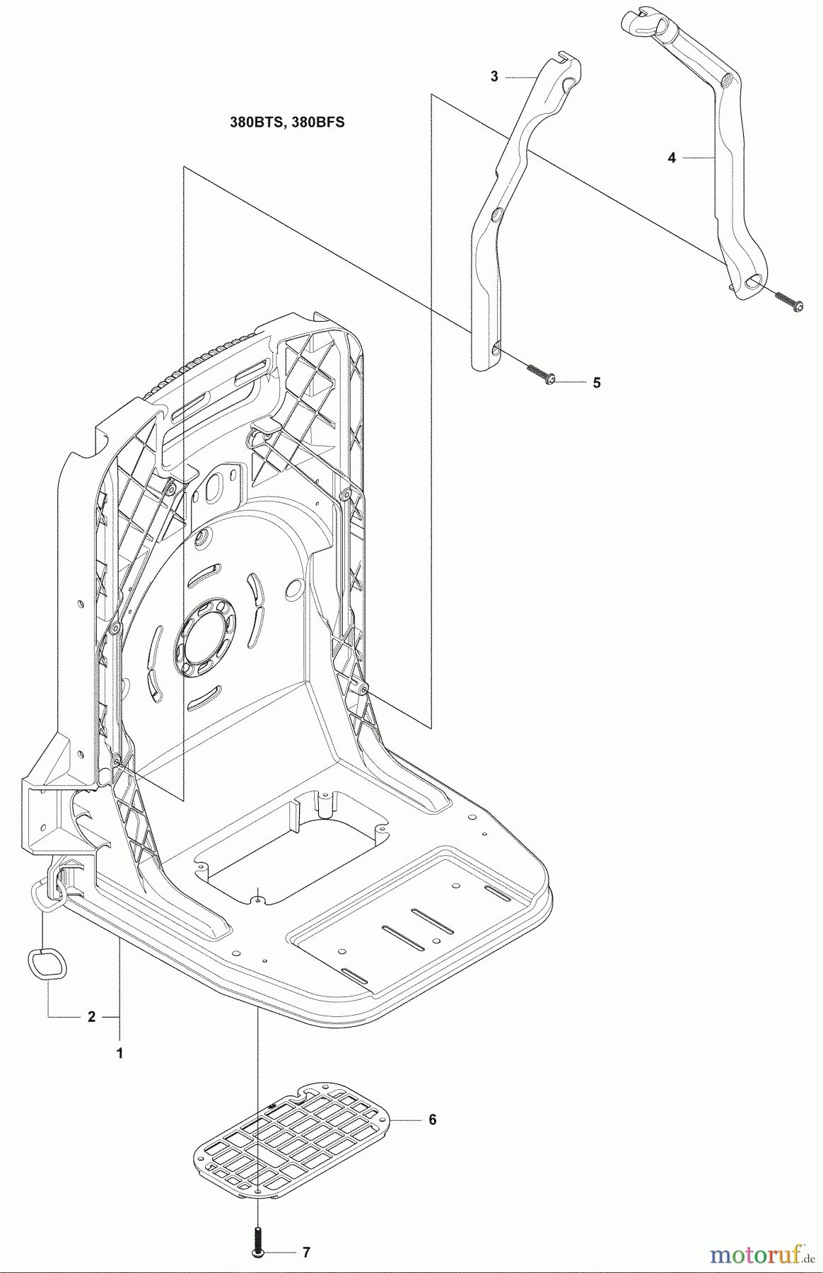 Husqvarna Bläser / Sauger / Häcksler / Mulchgeräte 380 BTS - Husqvarna Backpack Blower (2009-03 & After) Frame