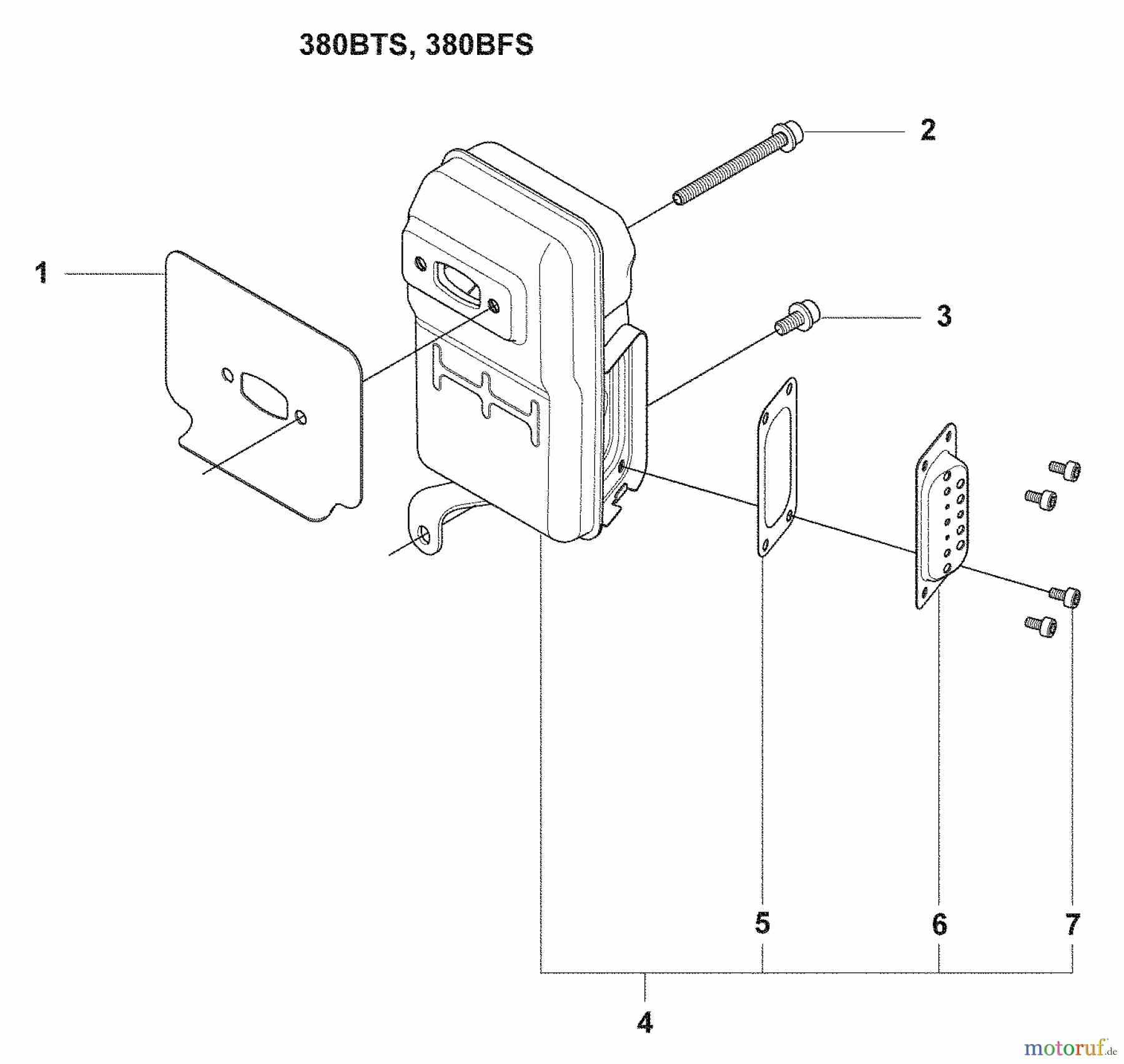 Husqvarna Bläser / Sauger / Häcksler / Mulchgeräte 380 BFS - Husqvarna Backpack Blower (2009-03 & After) Muffler