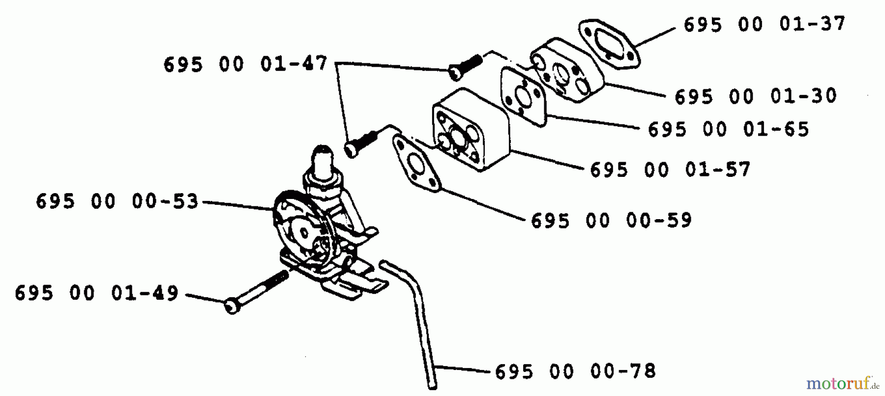 Husqvarna Bläser / Sauger / Häcksler / Mulchgeräte 40 B - Husqvarna Backpack Blower (1991-12 & After) Carburetor & Manifolds
