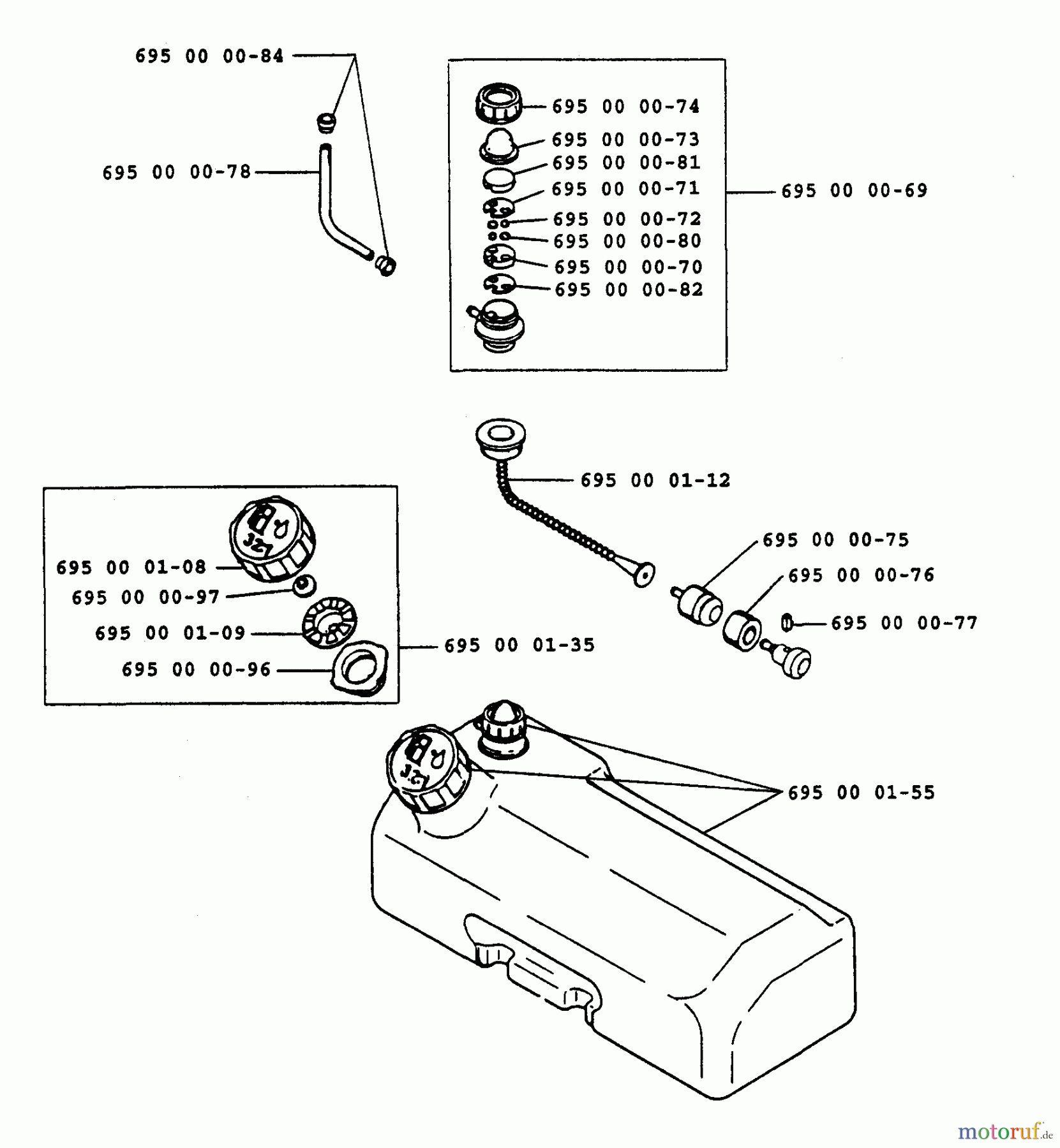 Husqvarna Bläser / Sauger / Häcksler / Mulchgeräte 40 B - Husqvarna Backpack Blower (1991-12 & After) Fuel Tank