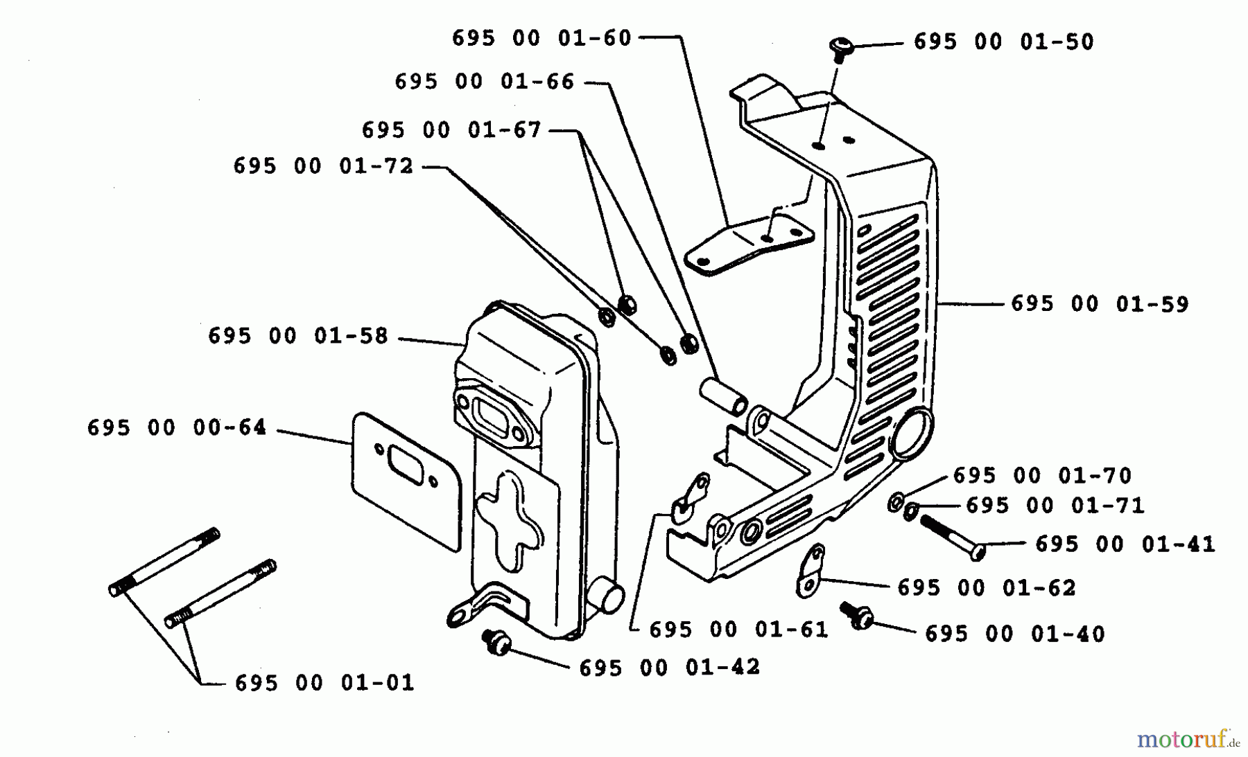 Husqvarna Bläser / Sauger / Häcksler / Mulchgeräte 40 B - Husqvarna Backpack Blower (1991-12 & After) Muffler