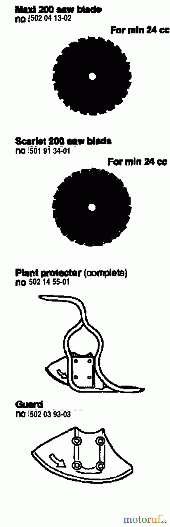 Husqvarna Zubehör Husqvarna Clearing Saw Accessories (1991-04 & After) Saw Blades 200 mm-8