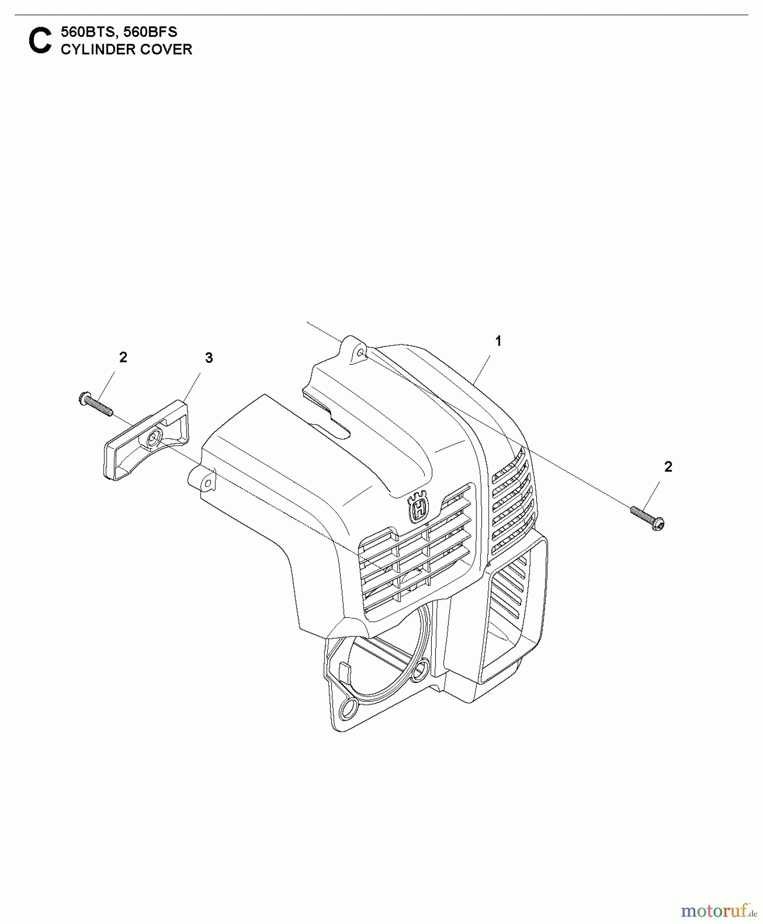 Husqvarna Bläser / Sauger / Häcksler / Mulchgeräte 560 BFS - Husqvarna Backpack Blower (2011-10 & After) CYLINDER COVER