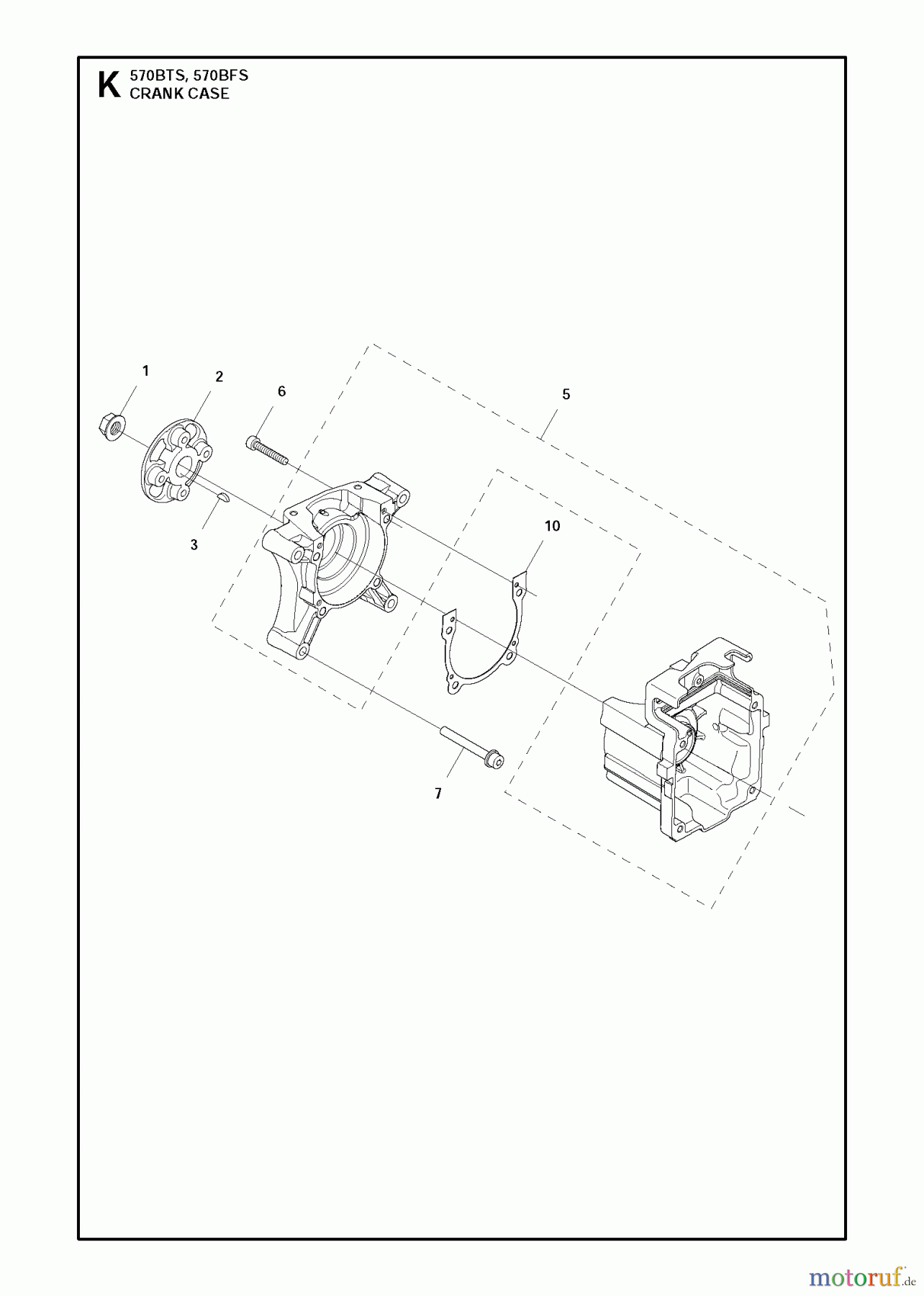 Husqvarna Bläser / Sauger / Häcksler / Mulchgeräte 570 BFS - Husqvarna Backpack Blower (2011-05 & After) CRANKCASE