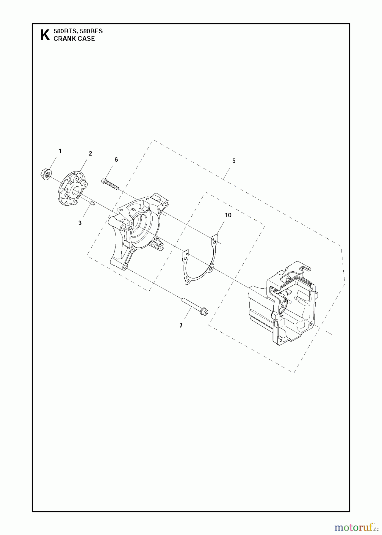 Husqvarna Bläser / Sauger / Häcksler / Mulchgeräte 580 BFS - Husqvarna Backpack Blower (2011-05 & After) CRANKCASE