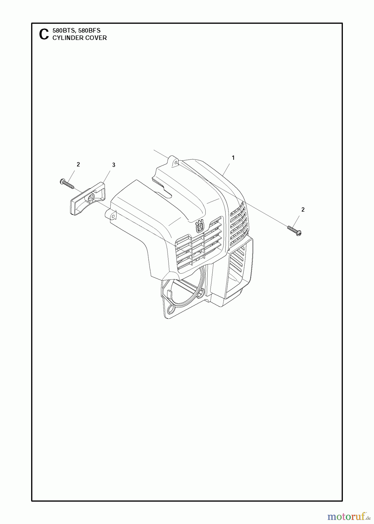 Husqvarna Bläser / Sauger / Häcksler / Mulchgeräte 580 BFS - Husqvarna Backpack Blower (2011-05 & After) CYLINDER COVER