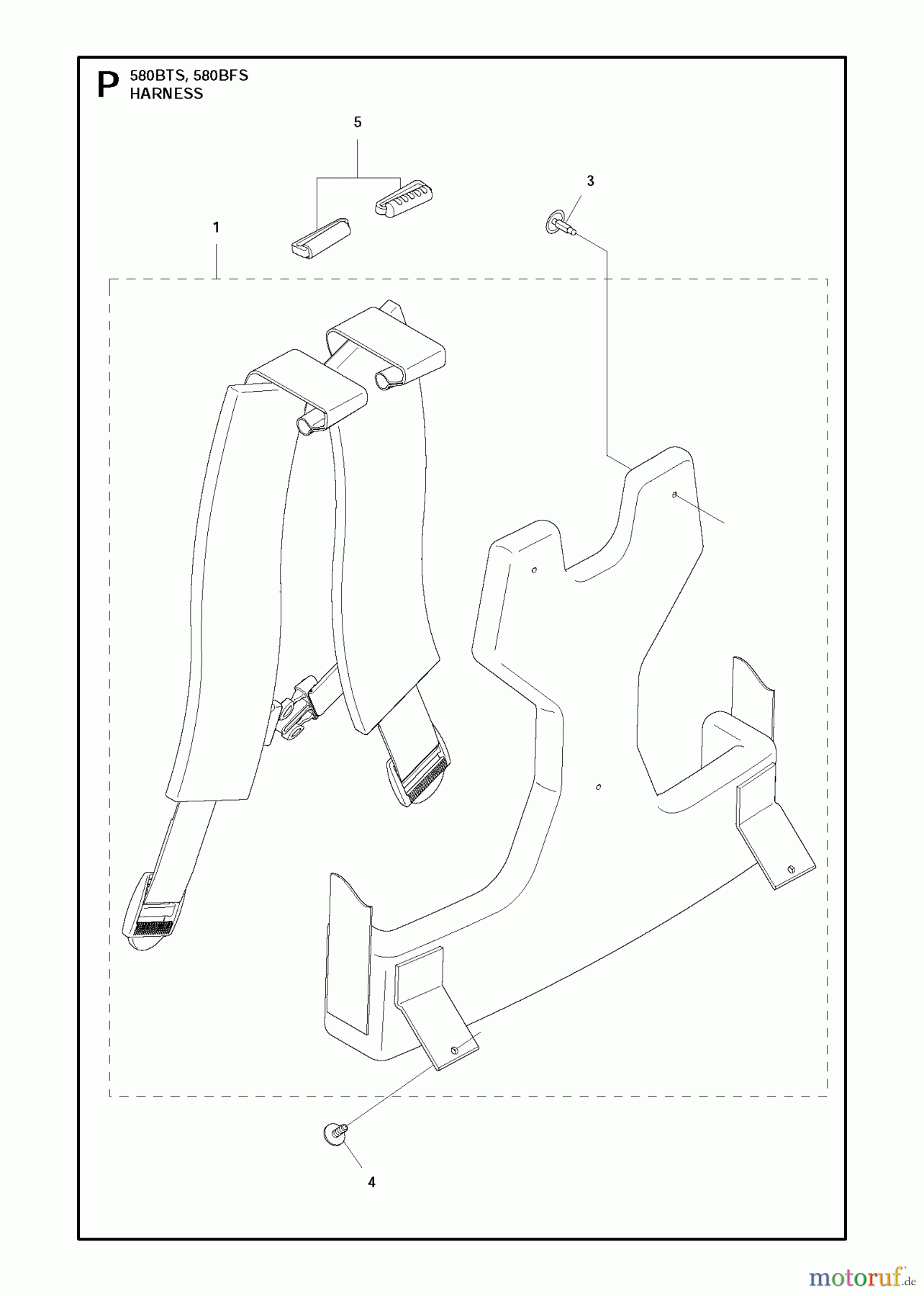 Husqvarna Bläser / Sauger / Häcksler / Mulchgeräte 580 BFS - Husqvarna Backpack Blower (2011-05 & After) HARNESS