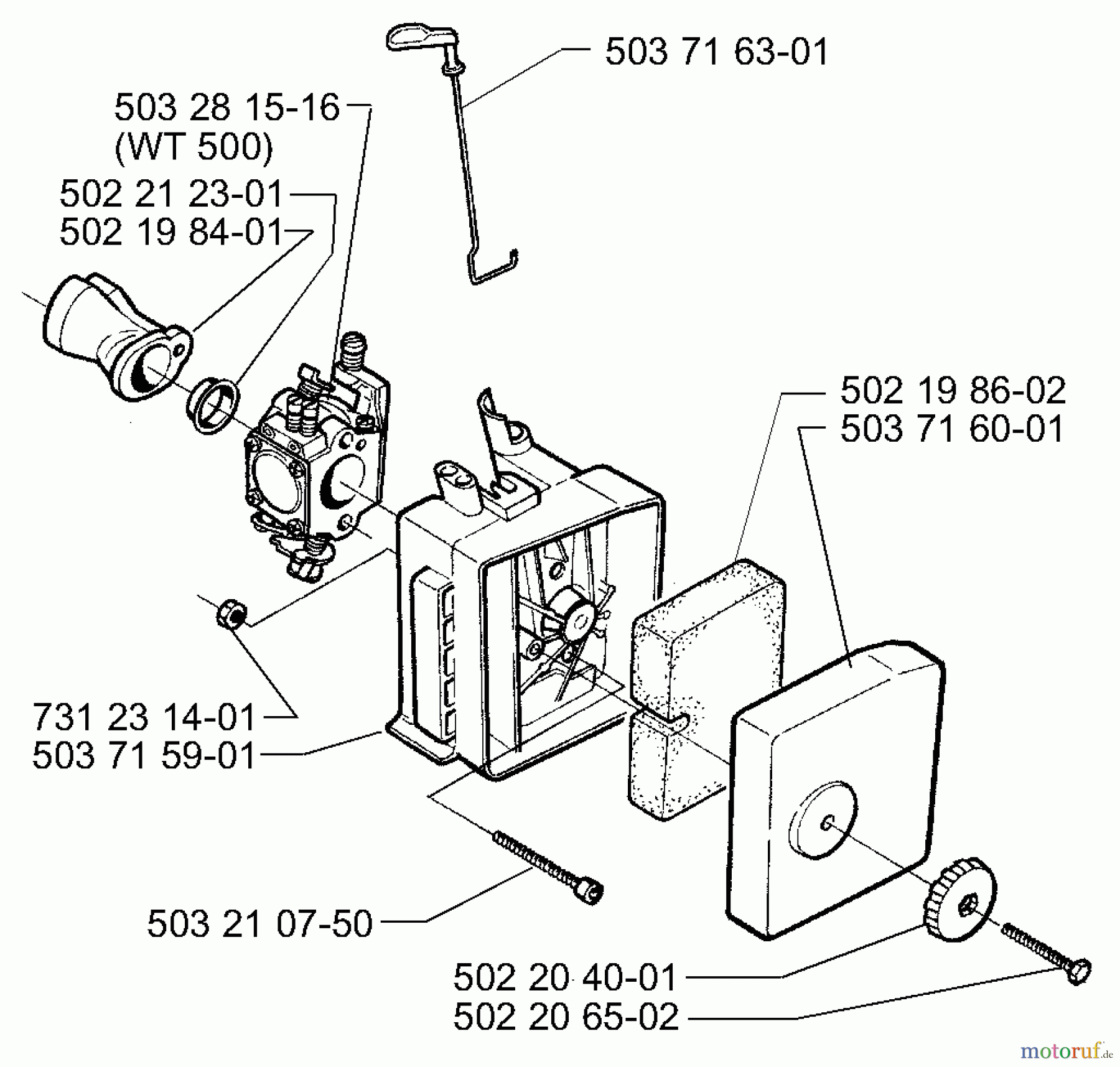 Husqvarna Bohrer / Erdbohrer 225 AI 25 - Husqvarna Ice Auger (2008-04 & After) Air Filter/Carburetor