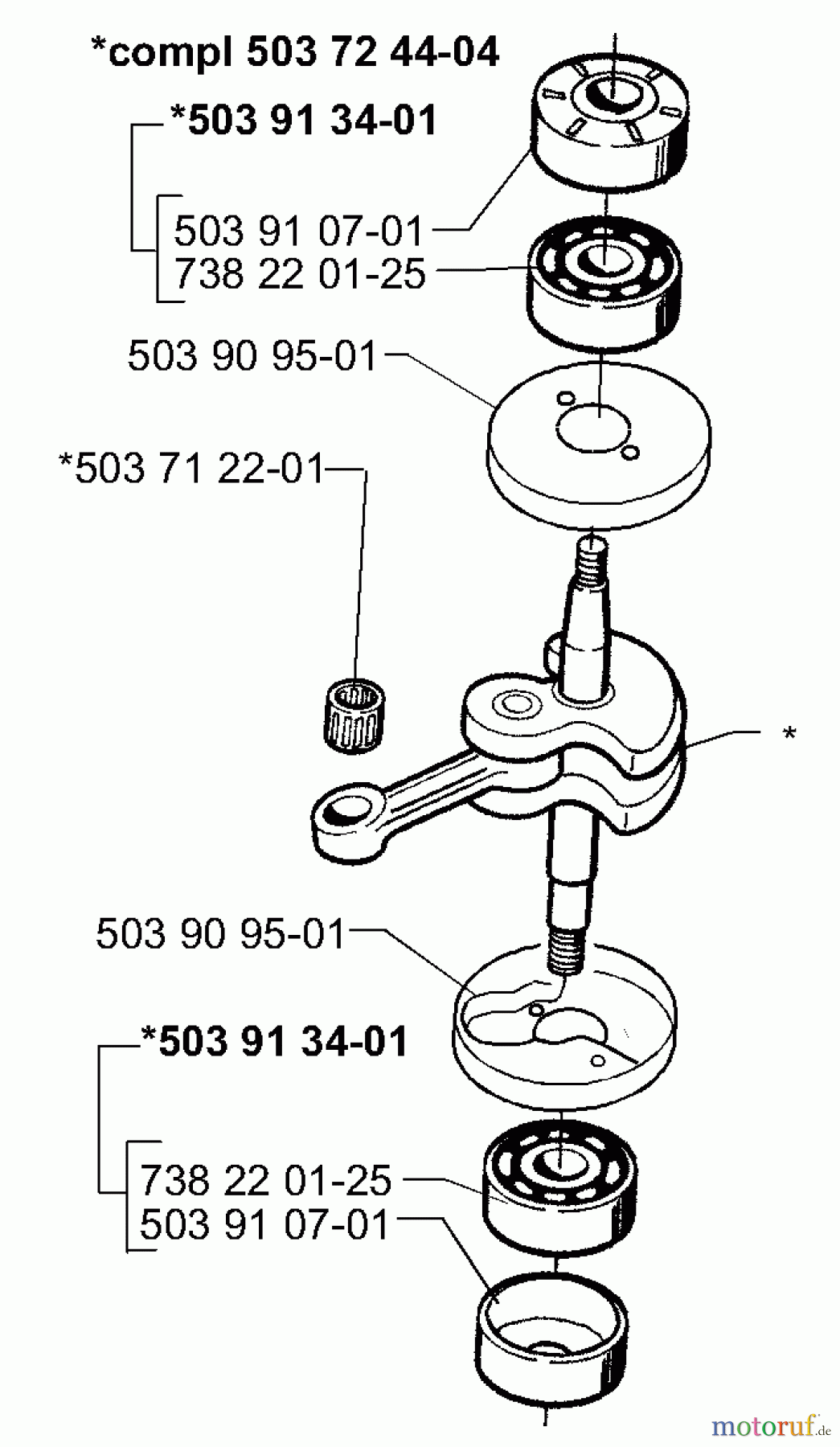 Husqvarna Bohrer / Erdbohrer 225 AI 25 - Husqvarna Ice Auger (2008-04 & After) Crankshaft