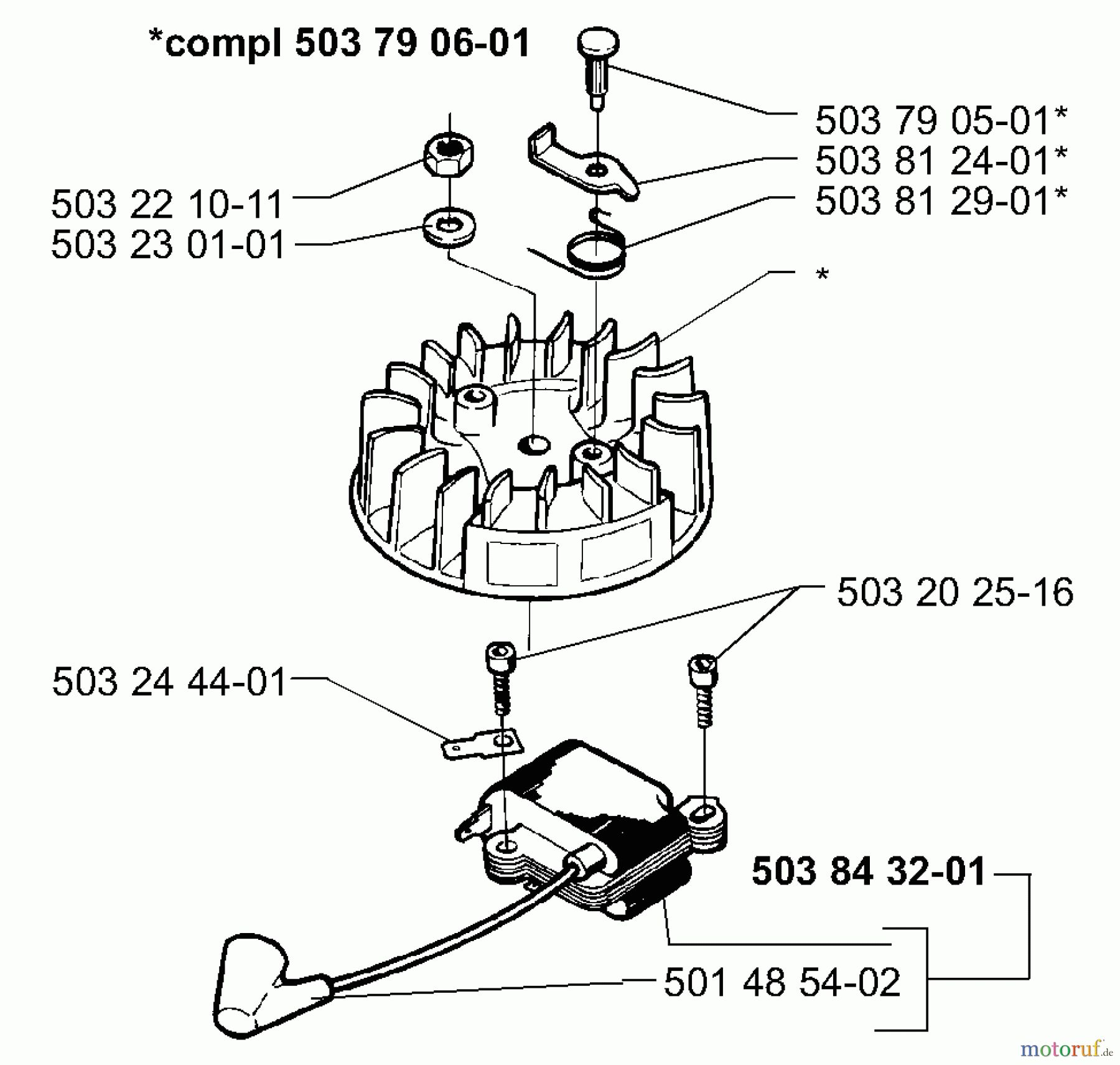 Husqvarna Bohrer / Erdbohrer 225 AI 15 - Husqvarna Ice Auger (2008-04 & After) Ignition/Flywheel