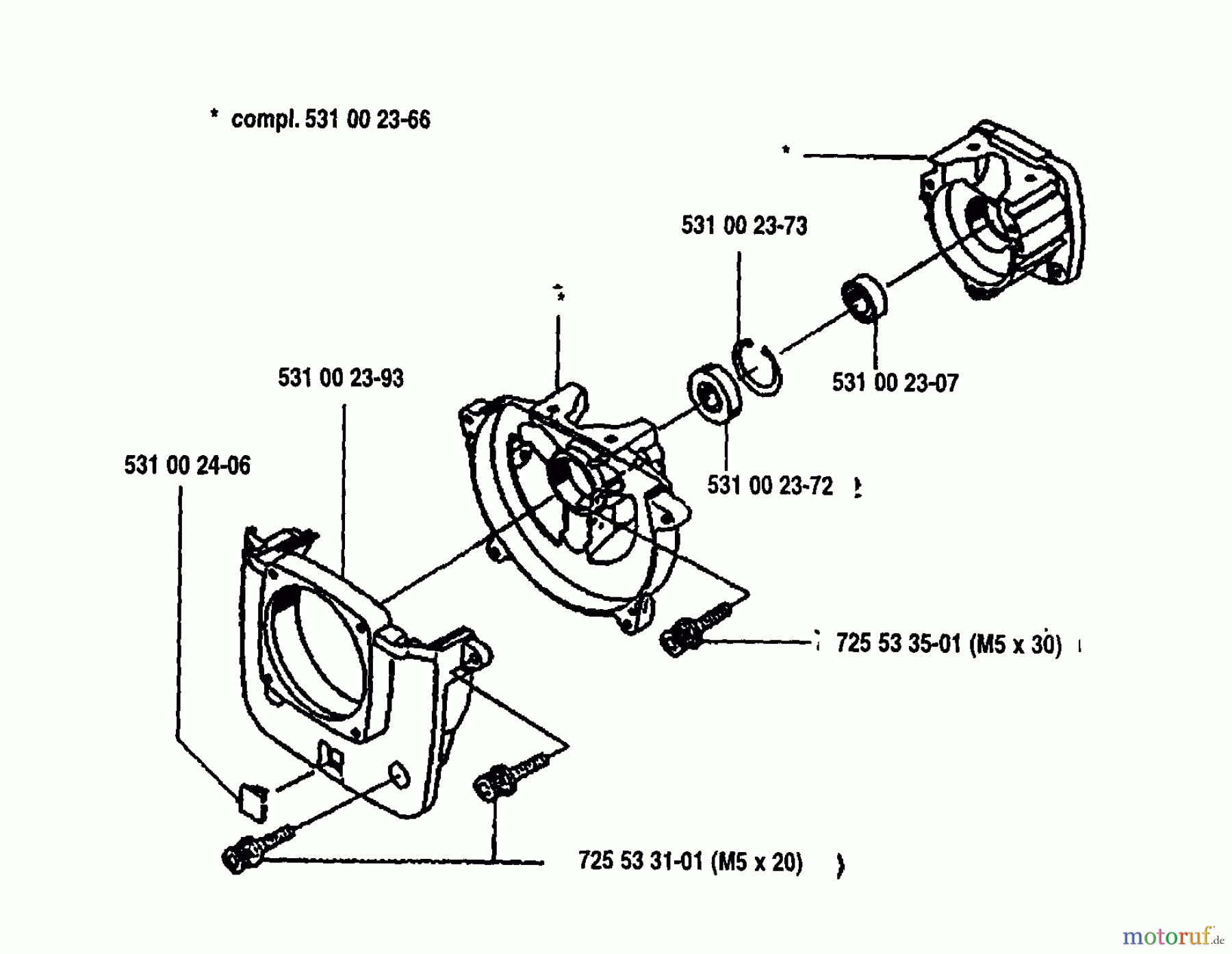 Husqvarna Kantenschneider 125 E - Husqvarna Handheld Edger (1993-04 to 2005-08) Crankcase Assembly