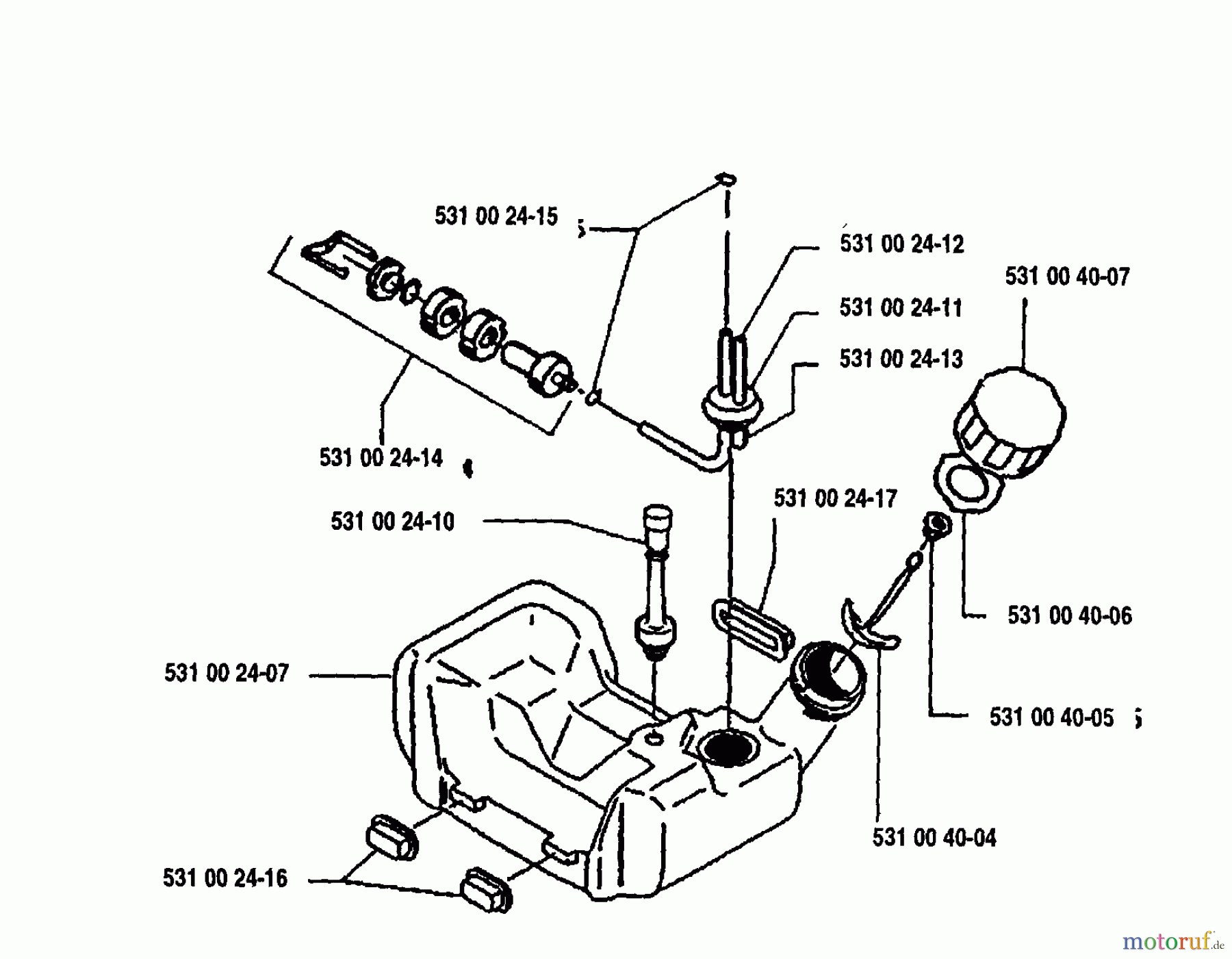 Husqvarna Kantenschneider 125 E - Husqvarna Handheld Edger (1993-04 to 2005-08) Fuel Tank