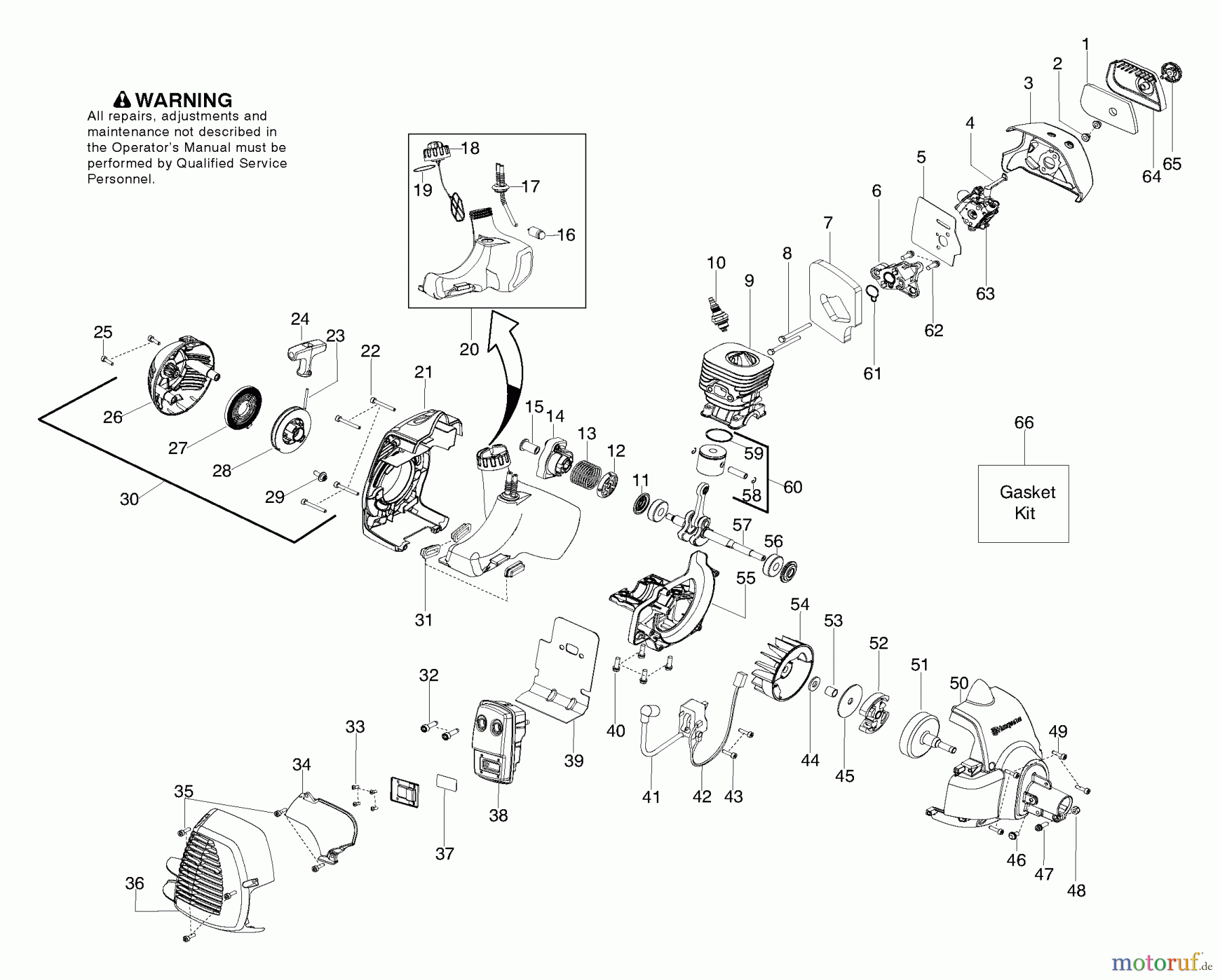 Husqvarna Kantenschneider 125 E - Husqvarna Handheld Edger (2005-09 to 2006-02) Starter & Engine Assembly