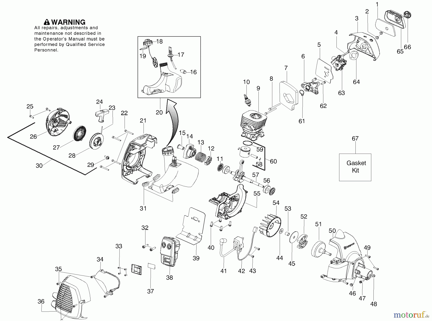 Husqvarna Kantenschneider 125 E - Husqvarna Handheld Edger (2008-01 & After) Engine