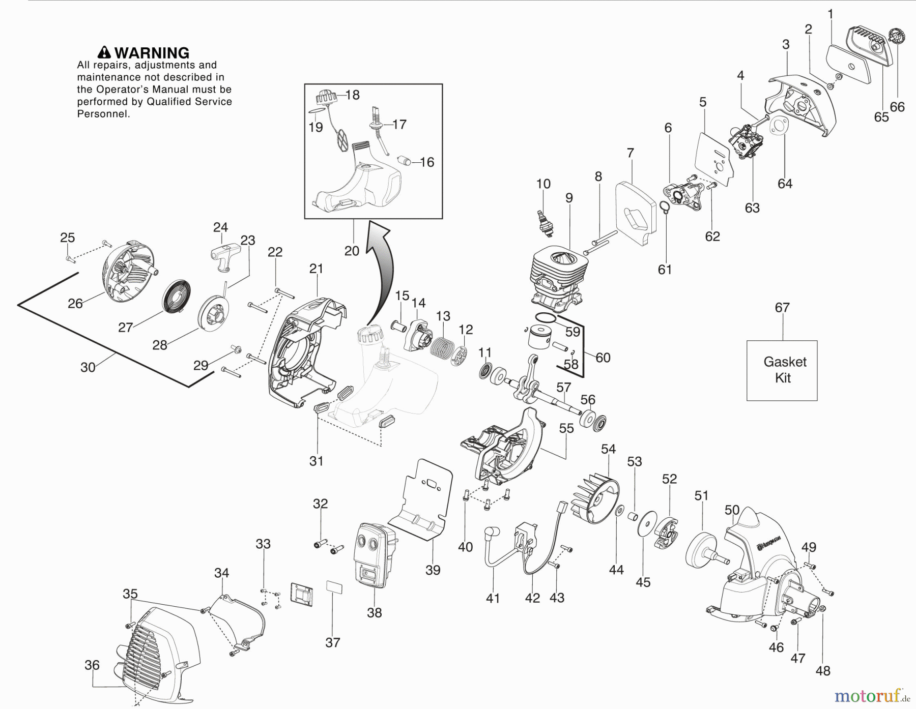 Husqvarna Kantenschneider 125 E - Husqvarna Handheld Edger (2009-09 & After) Engine