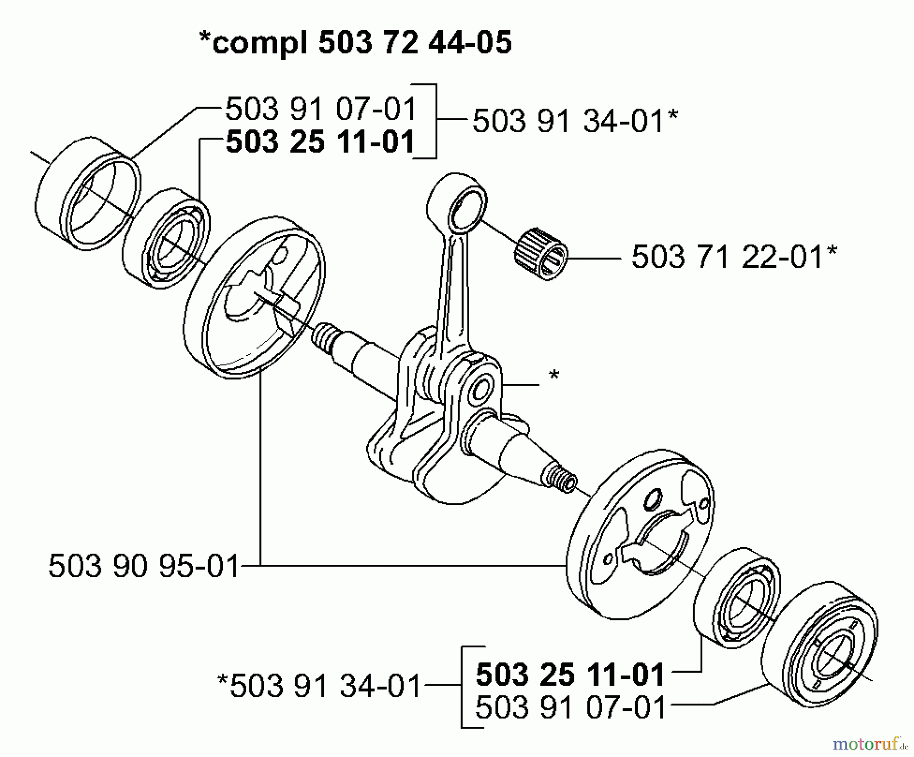 Husqvarna Kantenschneider 225 E - Husqvarna Handheld Edger (2000-10 & After) Crankshaft