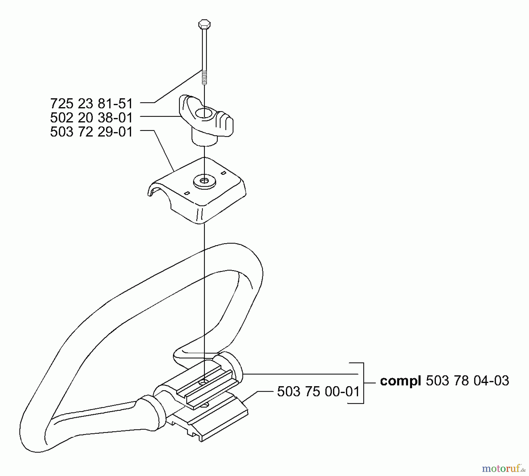 Husqvarna Kantenschneider 225 E - Husqvarna Handheld Edger (2000-10 & After) Loop Handle