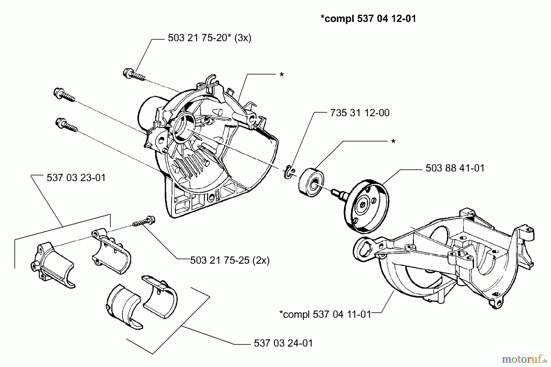 Husqvarna Kantenschneider 325 EX - Husqvarna Handheld Edger (1999-10 to 2000-12) Crankcase