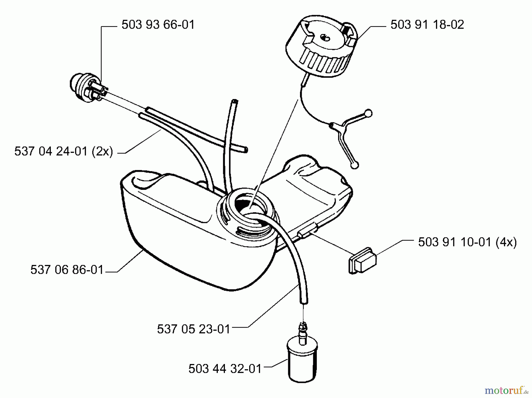 Husqvarna Kantenschneider 325 EX - Husqvarna Handheld Edger (1999-10 to 2000-12) Fuel Tank