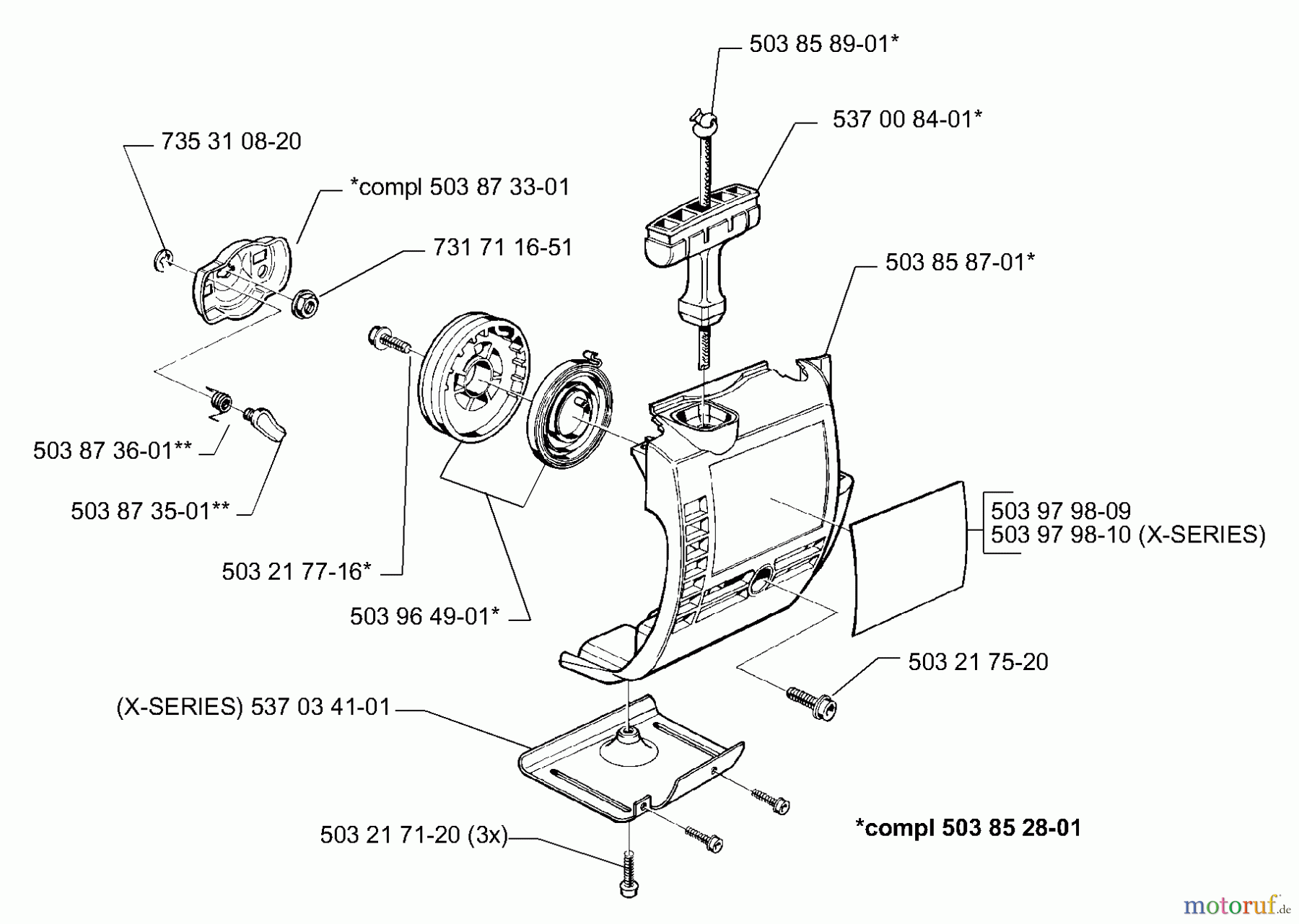 Husqvarna Kantenschneider 322 E - Husqvarna Handheld Edger (1999-10 to 2000-12) Starter