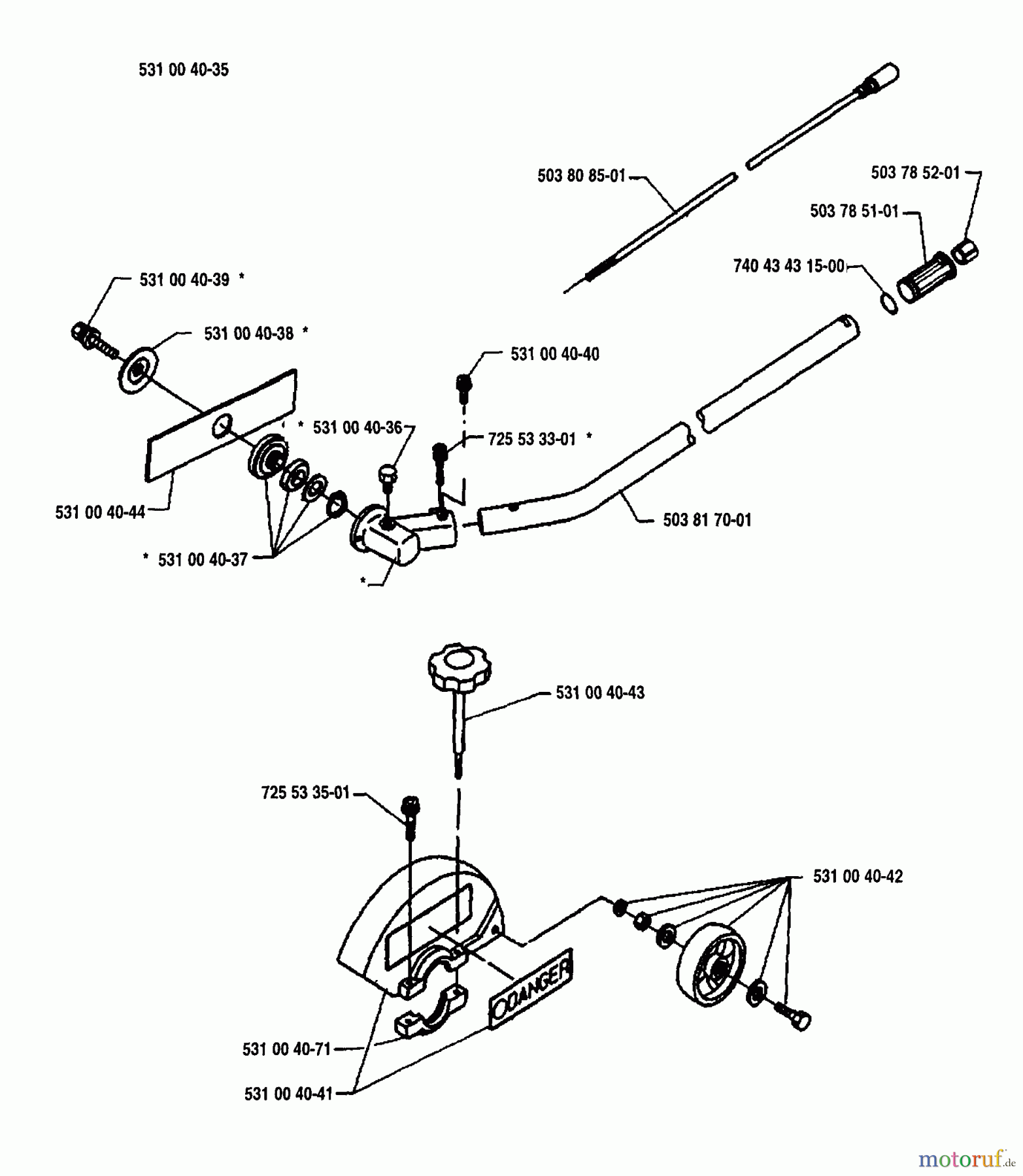 Husqvarna Zubehör Husqvarna Handheld Edger Attachment for 240 RBD (1995-03 & After) General Assembly