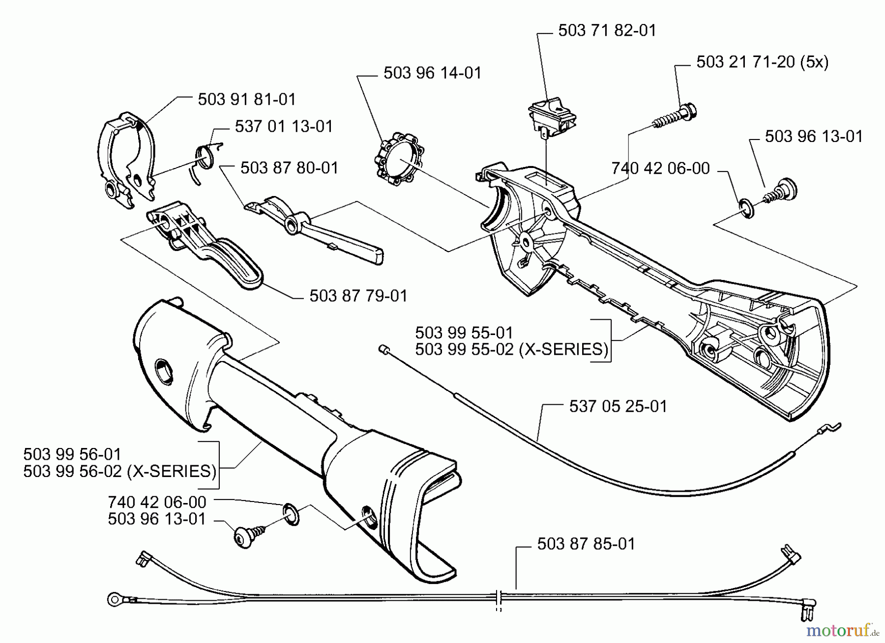 Husqvarna Kantenschneider 325 EX - Husqvarna Handheld Edger (1999-10 to 2000-12) Throttle