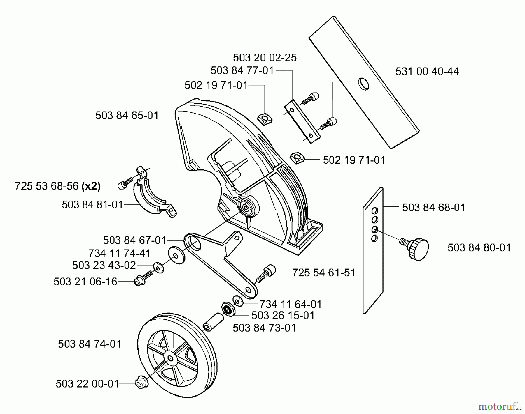Husqvarna Kantenschneider 325 EX - Husqvarna Handheld Edger (2001-01 to 2006-03) Blade/Guard