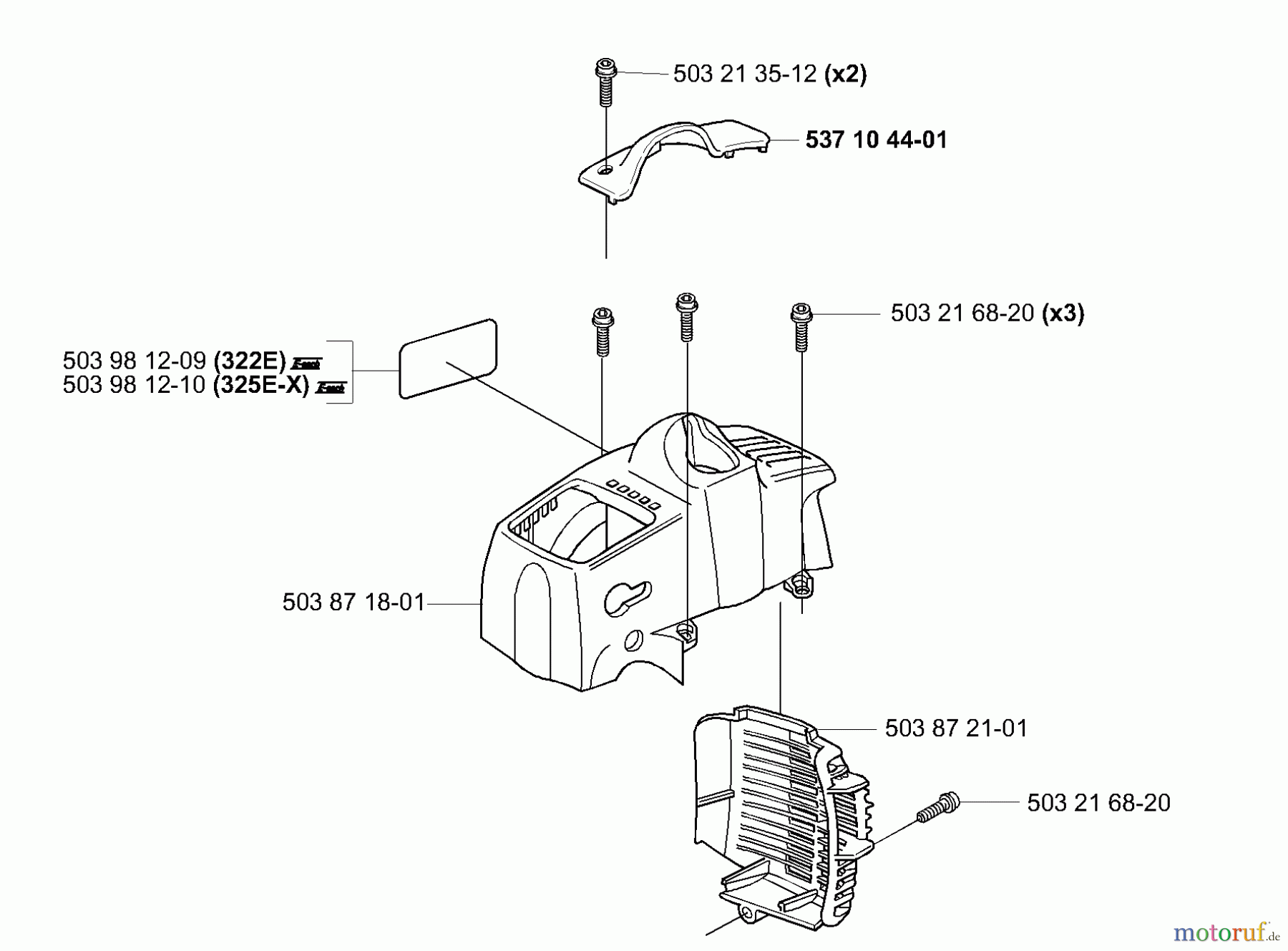 Husqvarna Kantenschneider 322 E - Husqvarna Handheld Edger (2001-01 & After) Covers (Part 1)