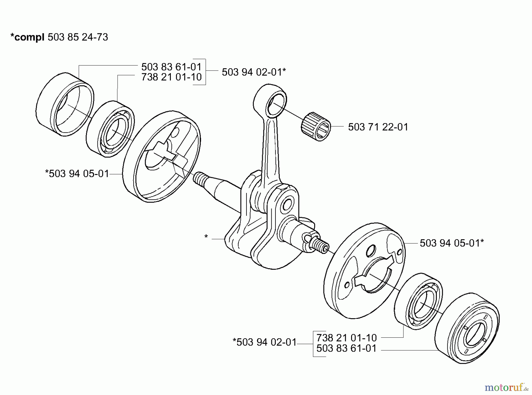Husqvarna Kantenschneider 322 E - Husqvarna Handheld Edger (2001-01 & After) Crankshaft