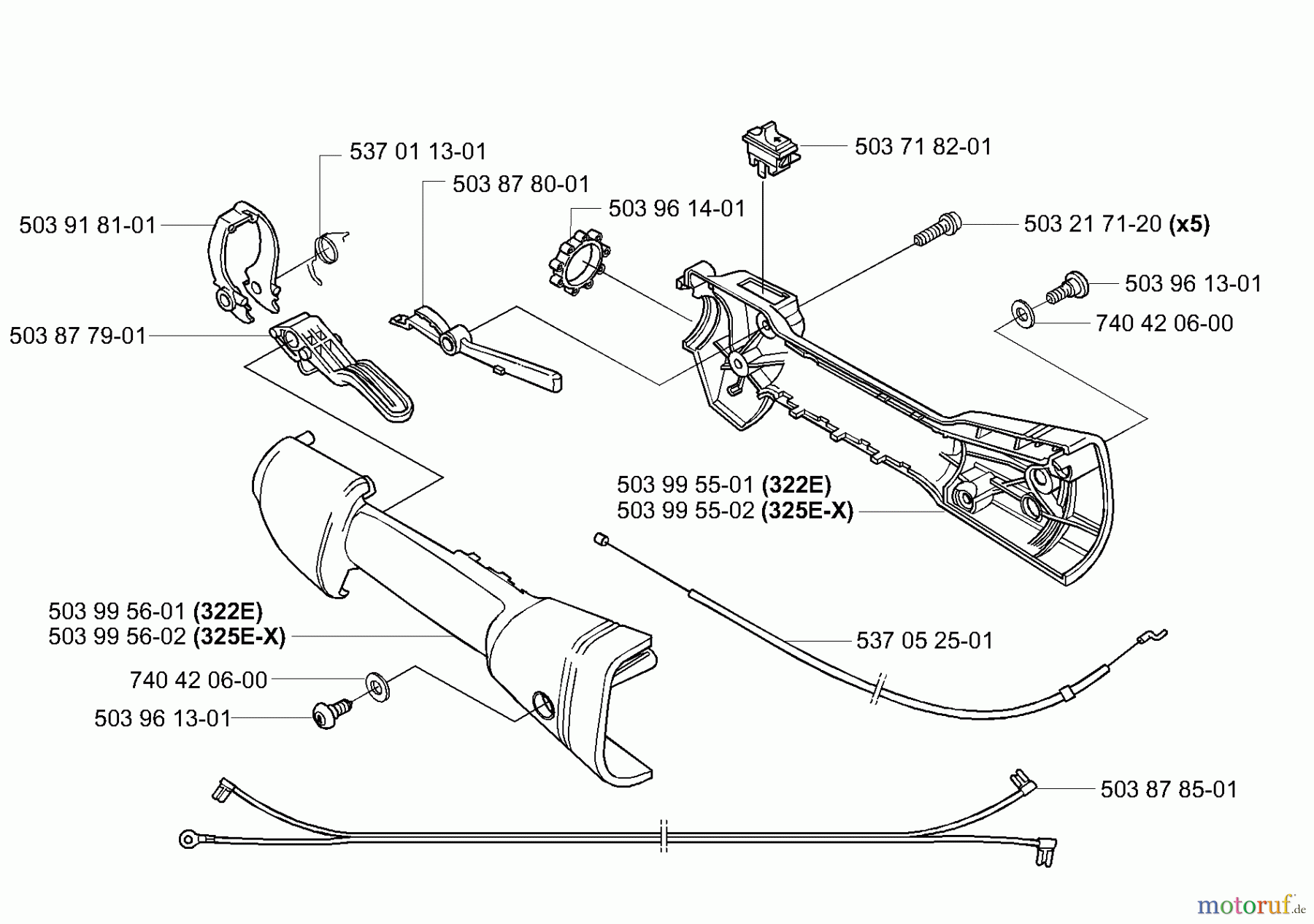 Husqvarna Kantenschneider 325 EX - Husqvarna Handheld Edger (2001-01 to 2006-03) Throttle