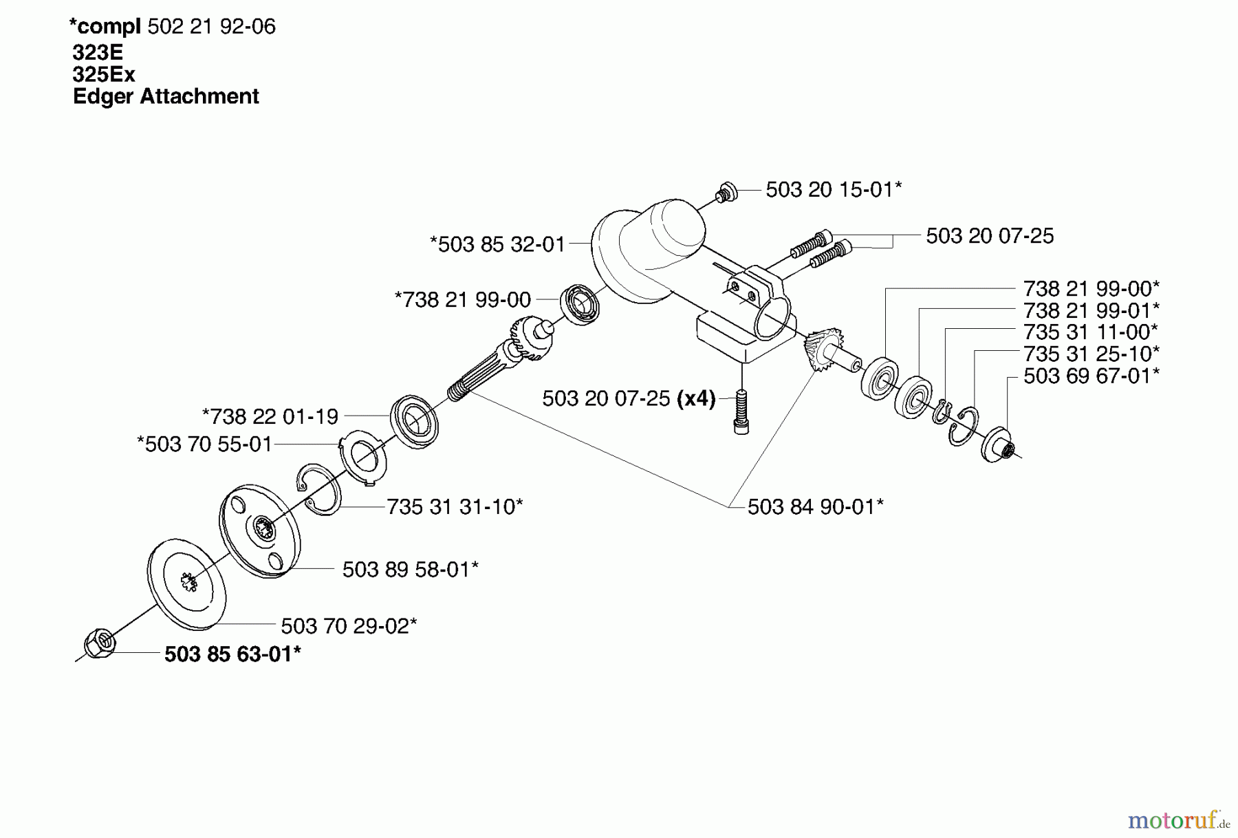Husqvarna Zubehör Husqvarna Handheld Edger Attachment for 325 EX (2006-04 & After) Gear Head