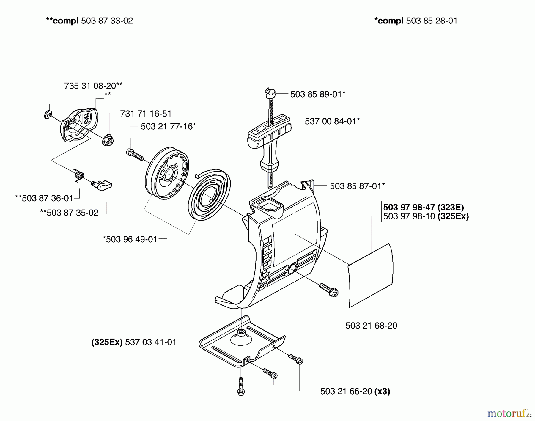 Husqvarna Kantenschneider 323 E - Husqvarna Handheld Edger (2006-04 & After) Starter
