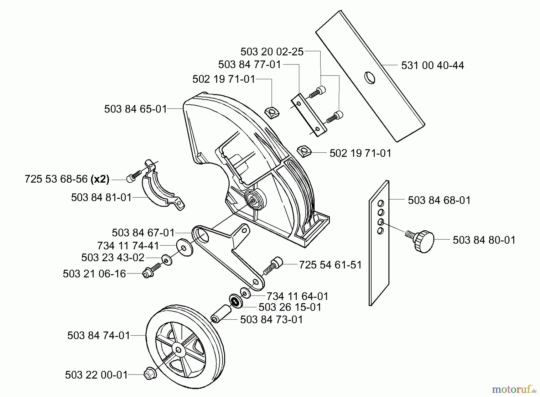 Husqvarna Kantenschneider 325 EX - Husqvarna Handheld Edger (E-TECH 2) (2001-01 & After) Blade/Guard