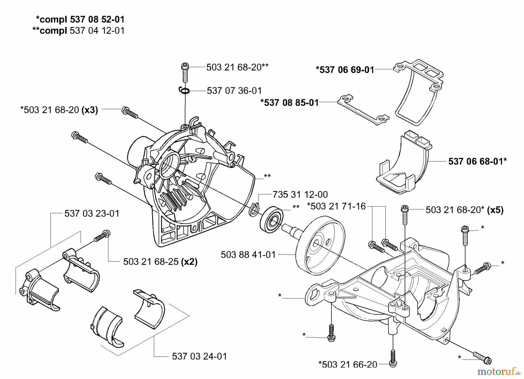 Husqvarna Kantenschneider 325 EX - Husqvarna Handheld Edger (E-TECH 2) (2001-01 & After) Crankcase