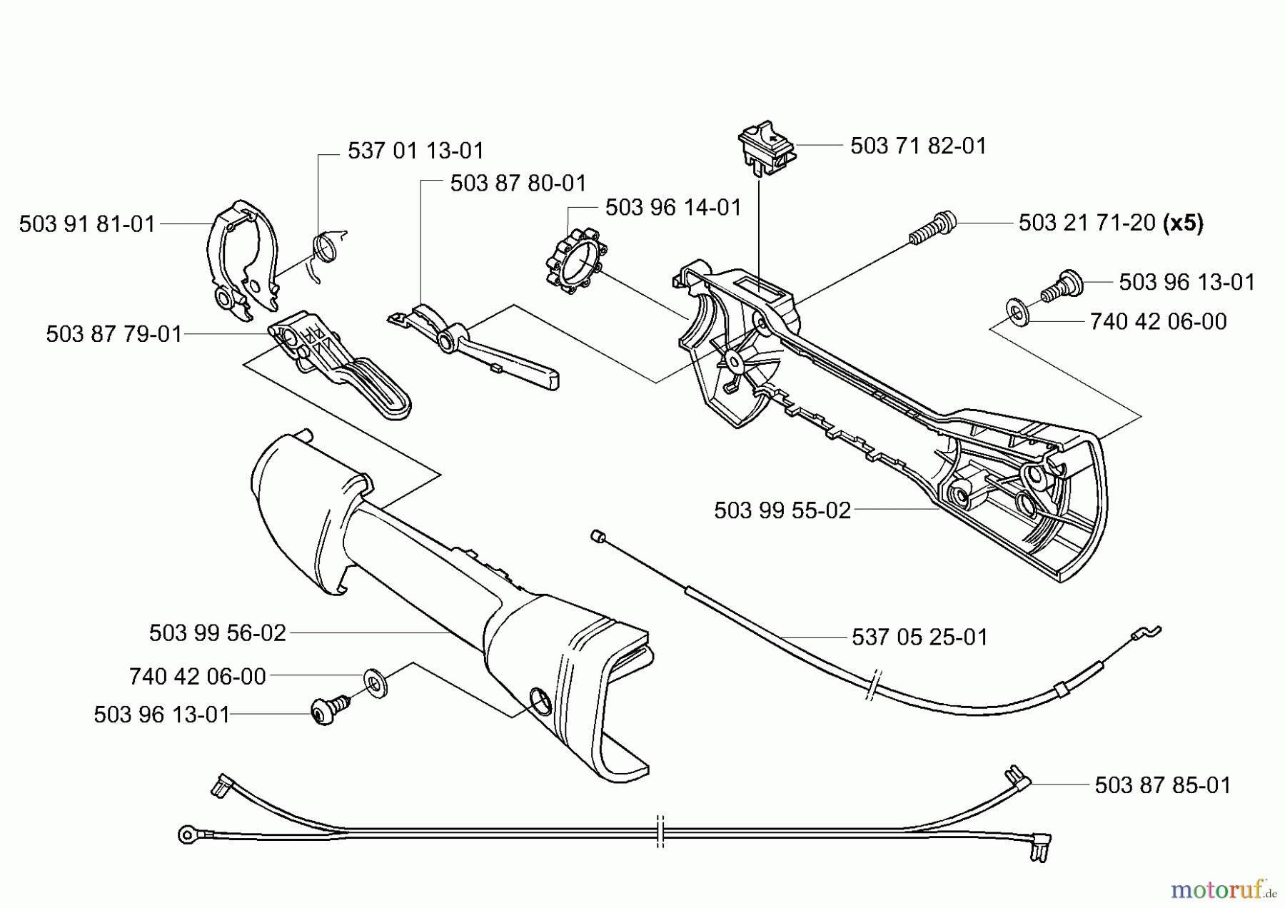 Husqvarna Kantenschneider 325 EX - Husqvarna Handheld Edger (E-TECH 2) (2001-01 & After) Throttle