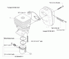 Husqvarna 326 EX - Handheld Edger (E-TECH 2) (2001-03 to 2002-01) Ersatzteile Piston / Cylinder / Muffler