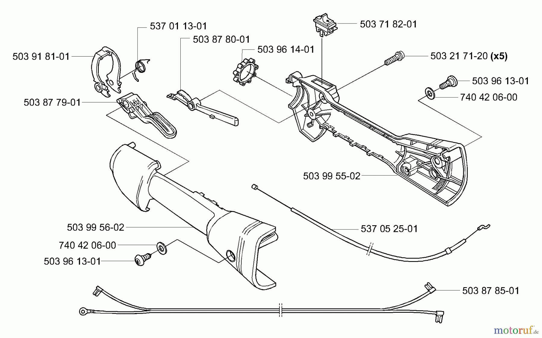 Husqvarna Kantenschneider 326 EX - Husqvarna Handheld Edger (E-TECH 2) (2001-03 to 2002-01) Throttle