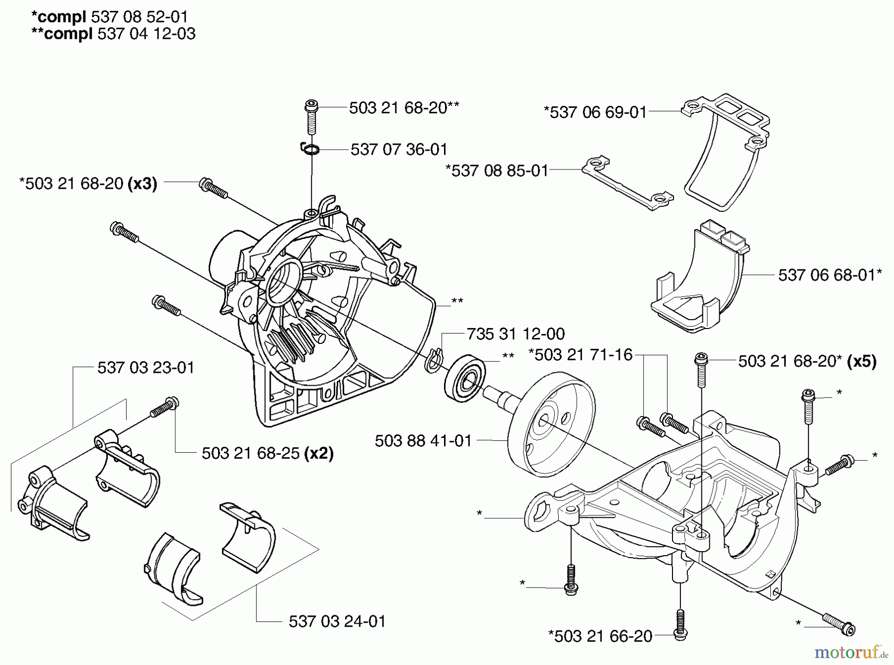 Husqvarna Kantenschneider 326 EX - Husqvarna Handheld Edger (E-TECH 2) (2002-02 & After) Crankcase