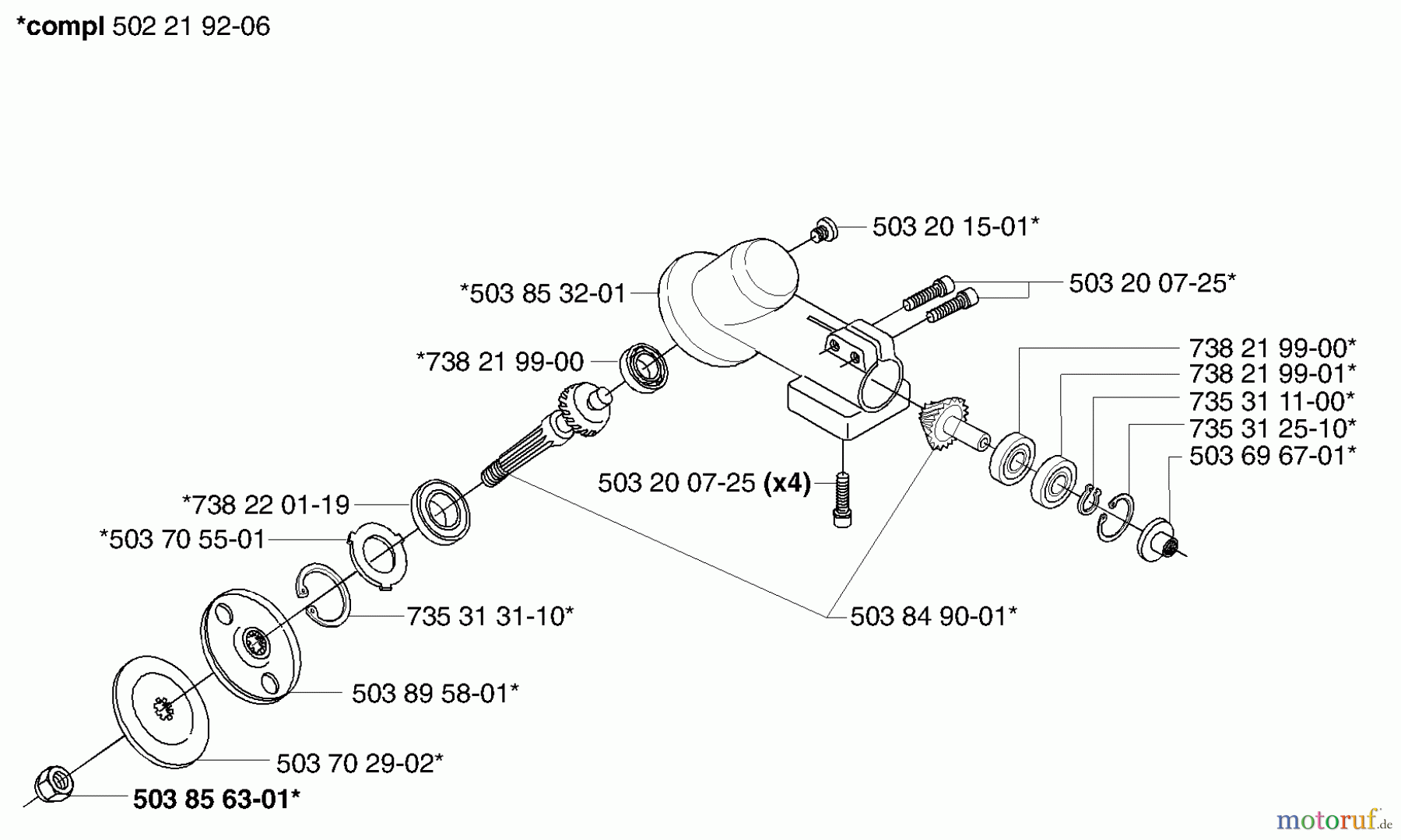 Husqvarna Kantenschneider 326 EX - Husqvarna Handheld Edger (E-TECH 2) (2002-02 & After) Gear Head