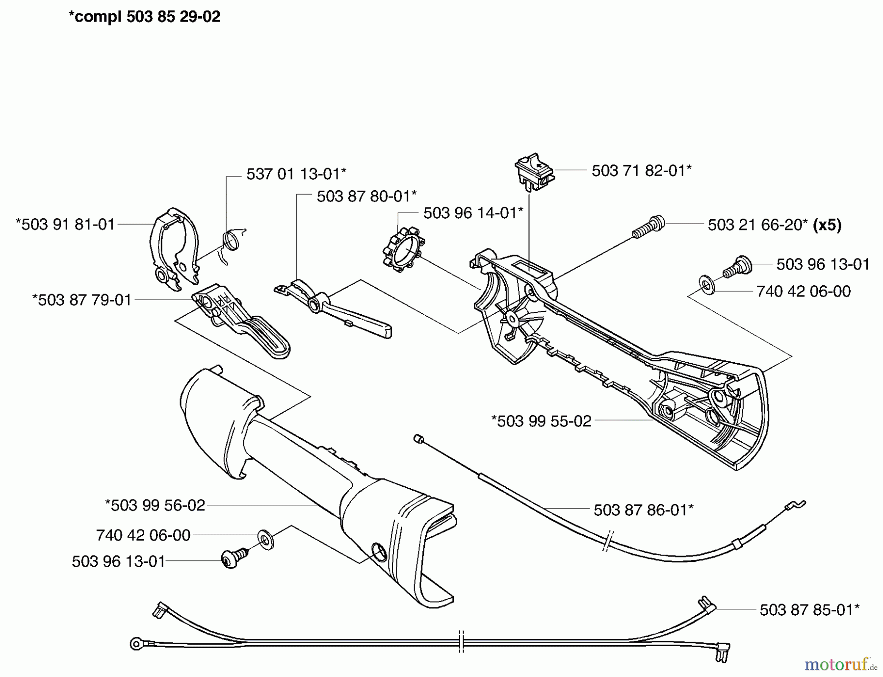 Husqvarna Kantenschneider 326 EX - Husqvarna Handheld Edger (E-TECH 2) (2002-02 & After) Throttle Control