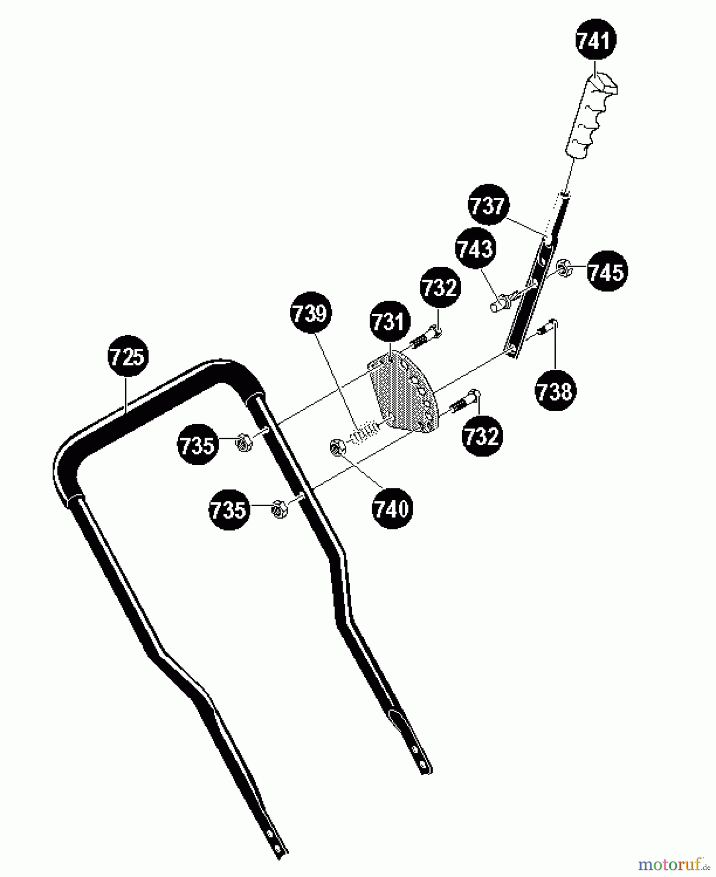 Husqvarna Kantenschneider LE 359 - Husqvarna Walk-Behind Edger (1996-11 to 1998-01) Upper Handle