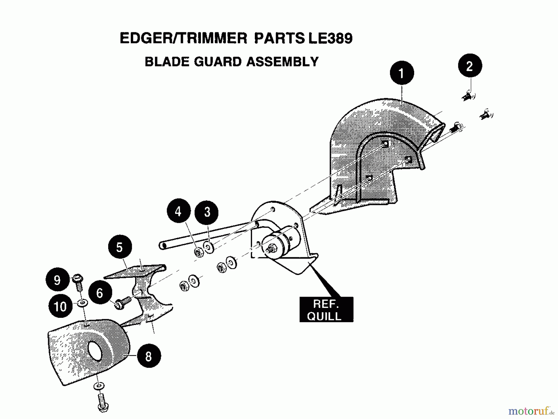 Husqvarna Kantenschneider LE 389 - Husqvarna Walk-Behind Edger (1996-11 to 2002-12) Blade Guard Assembly