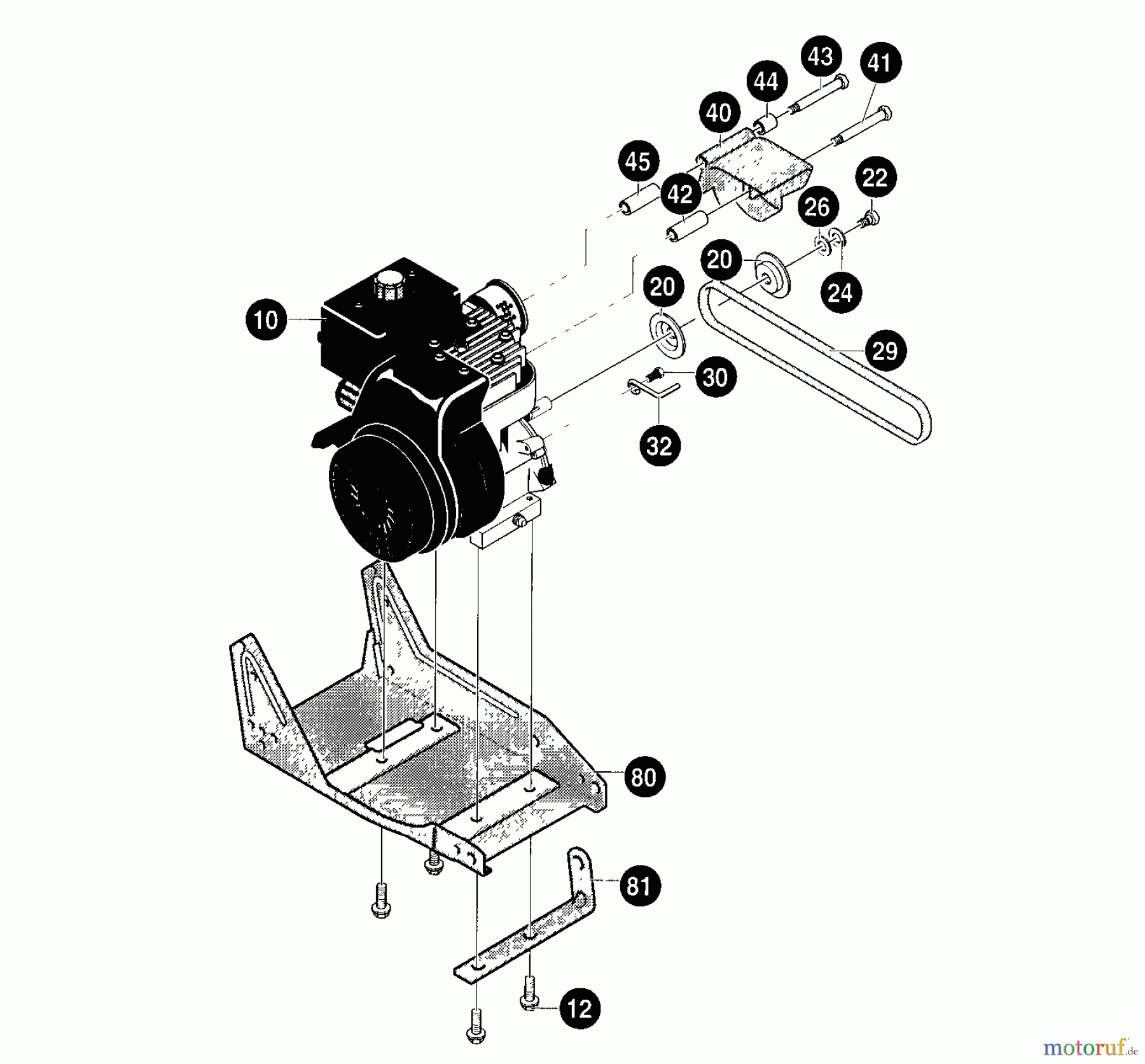 Husqvarna Kantenschneider LE 389 - Husqvarna Walk-Behind Edger (1996-11 to 2002-12) Engine Assembly