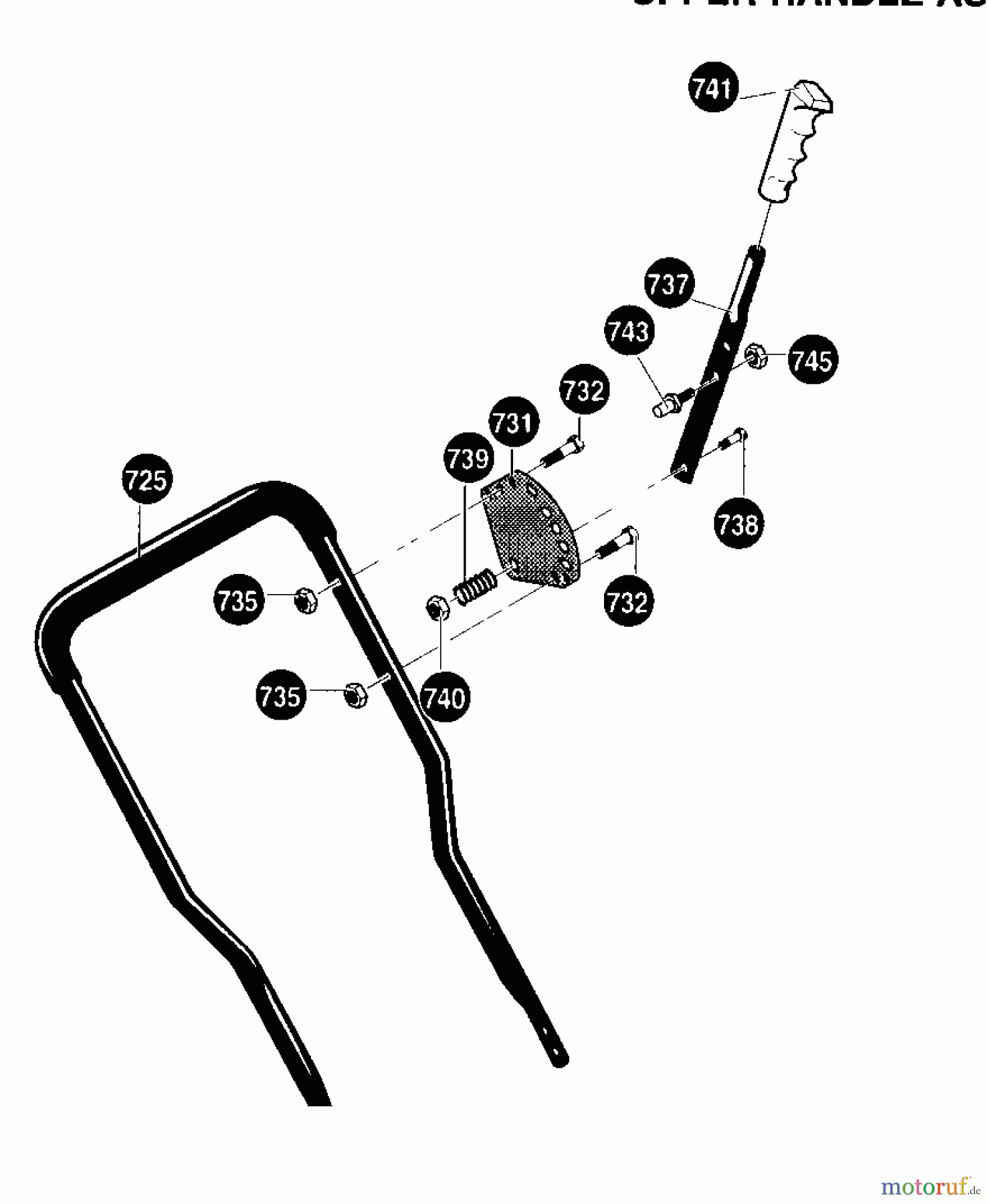 Husqvarna Kantenschneider LE 389 - Husqvarna Walk-Behind Edger (1996-11 to 2002-12) Upper Handle Assembly