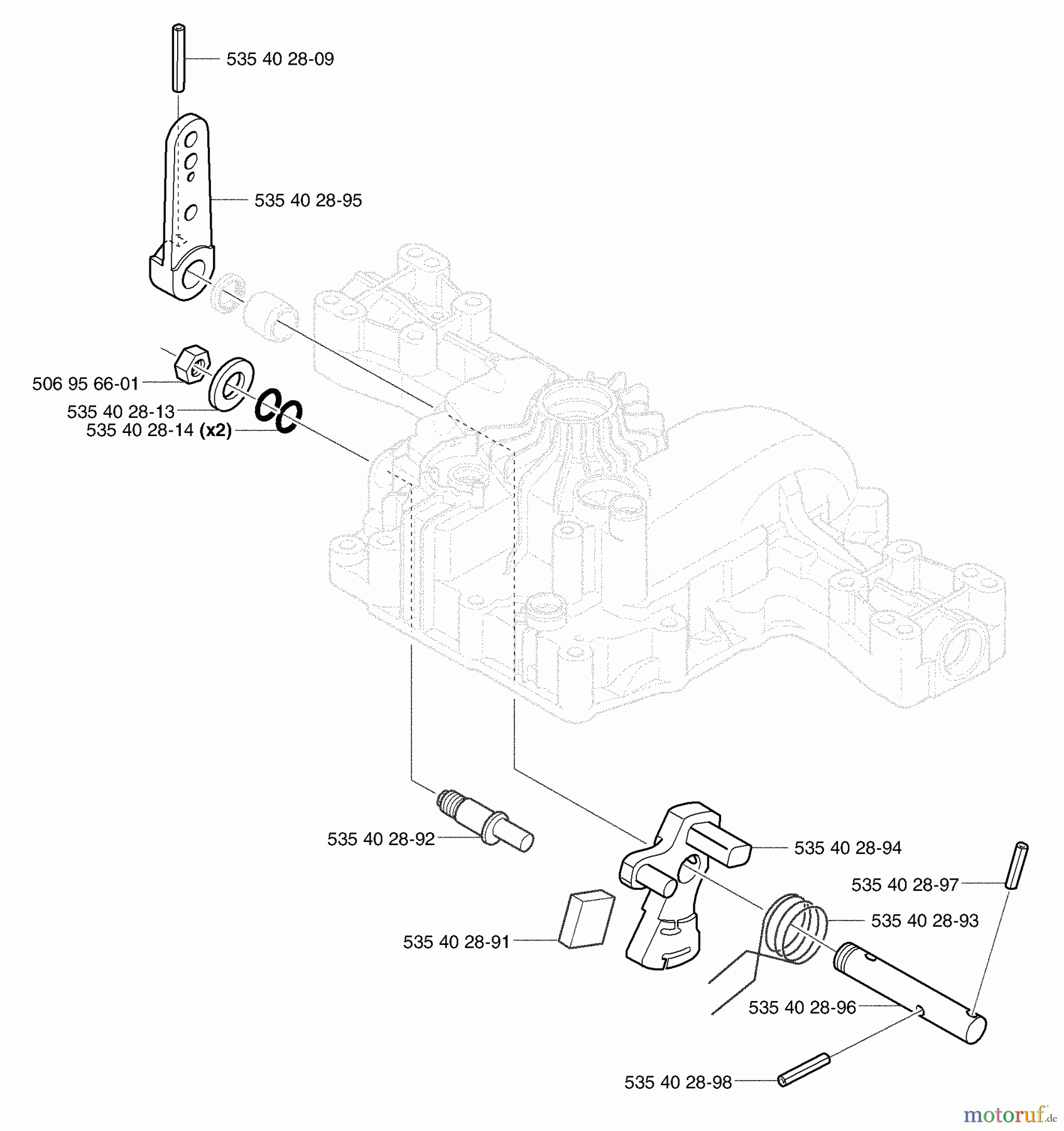 Husqvarna Motoren K 46 - Tuff Torq Transmission (2002-06 & After) Control Shaft