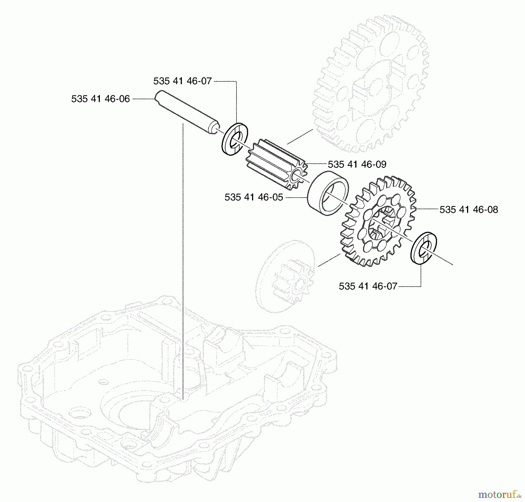 Husqvarna Motoren K 46 - Tuff Torq Transmission (2002-06 & After) Differential (Lower)