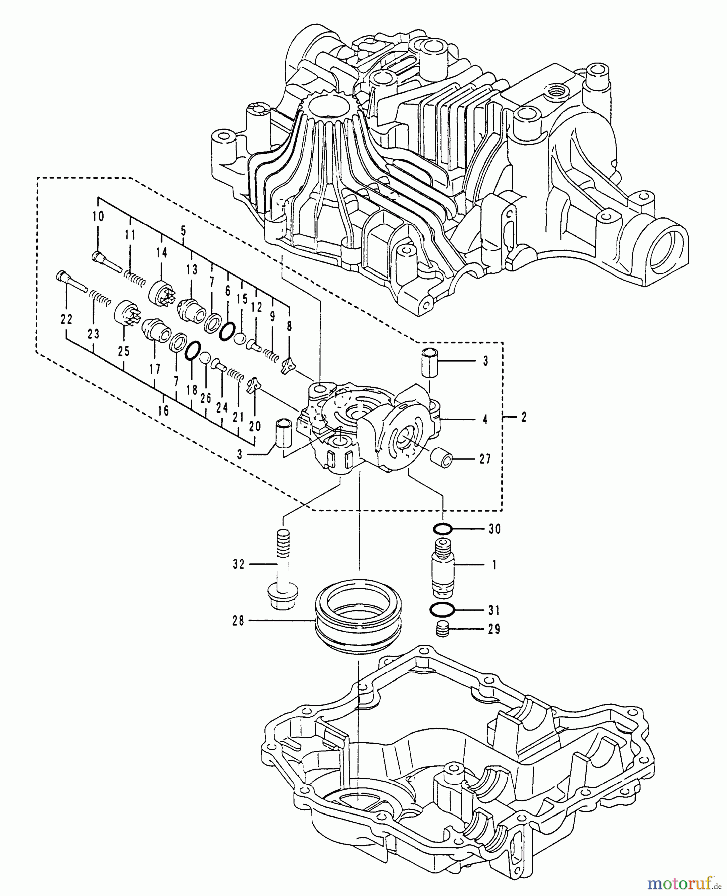 Husqvarna Motoren K 61 - Tuff Torq Transmission Center Case Assy