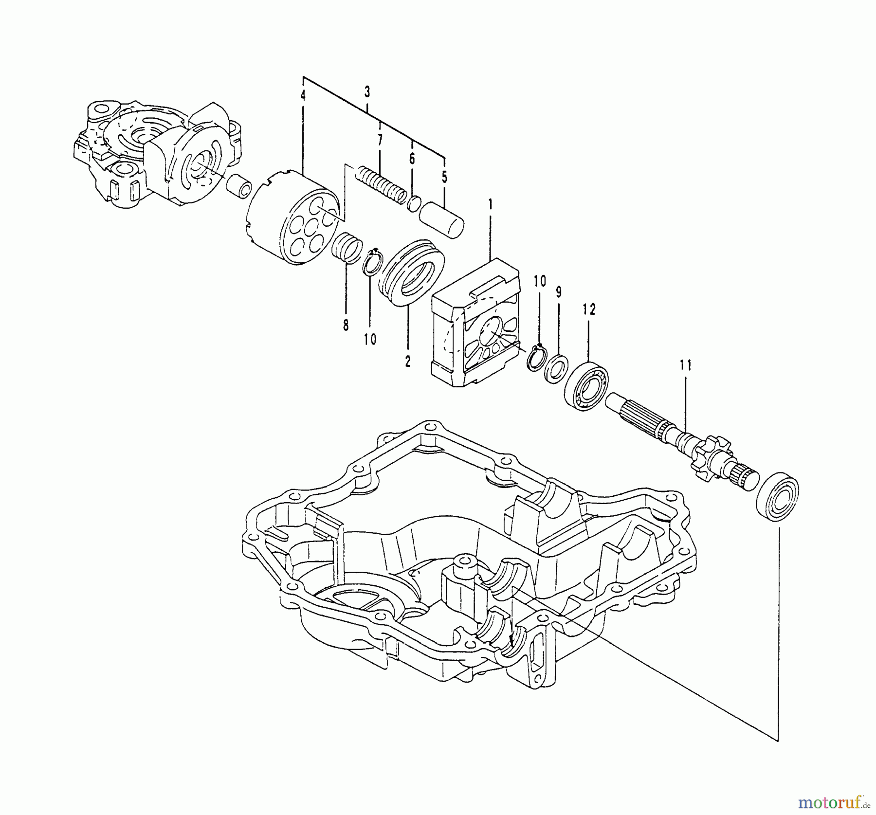 Husqvarna Motoren K 61 - Tuff Torq Transmission Motor Shaft Assy
